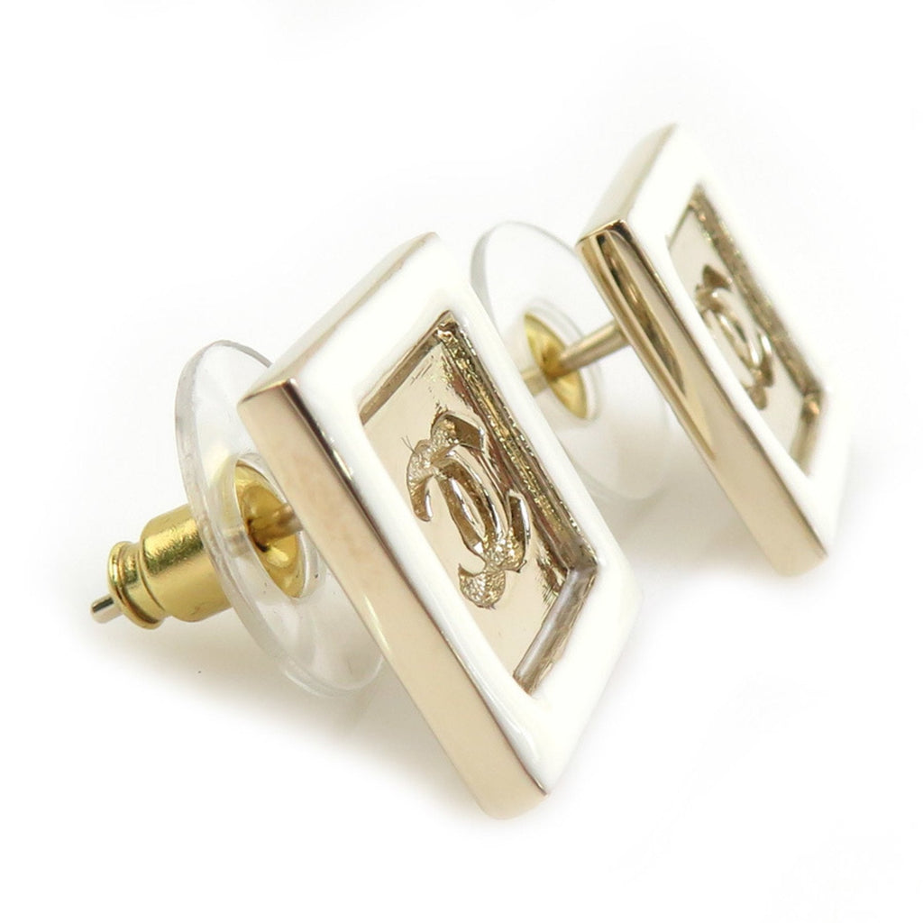CC Logo Earrings Gold-Tone Metal