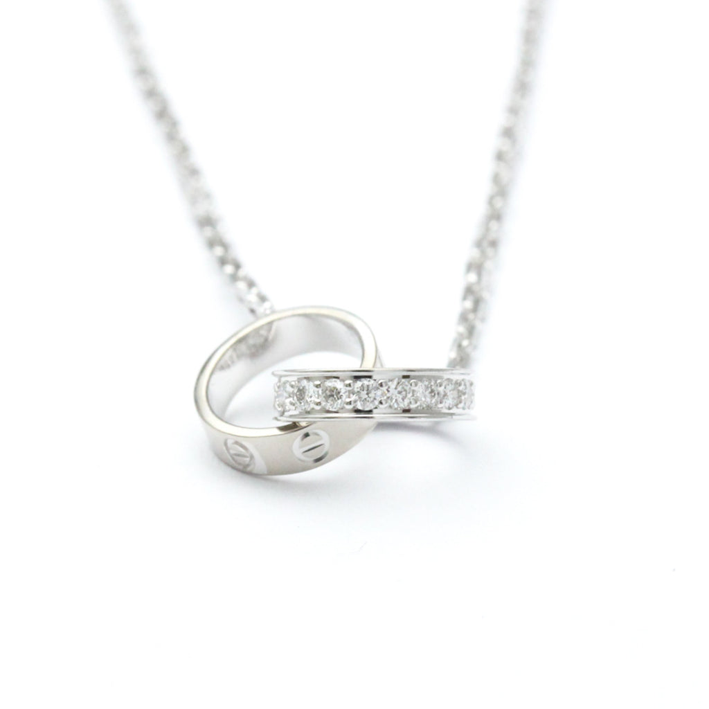 Pendant Necklace 18K White Gold With Diamond
