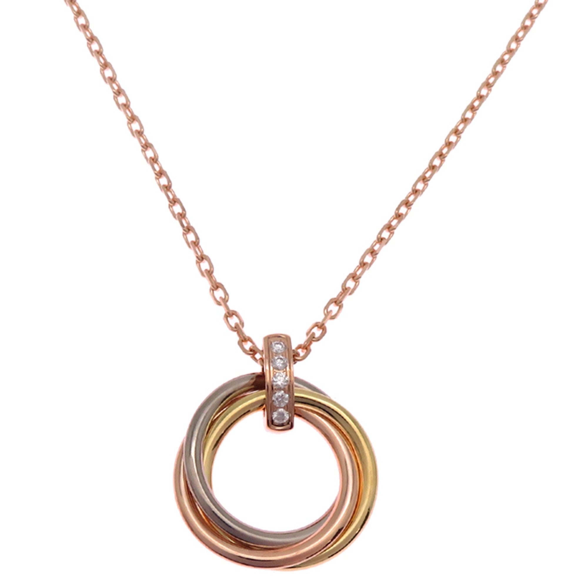 Trinity Pendant Necklace 18K Tricolor Gold