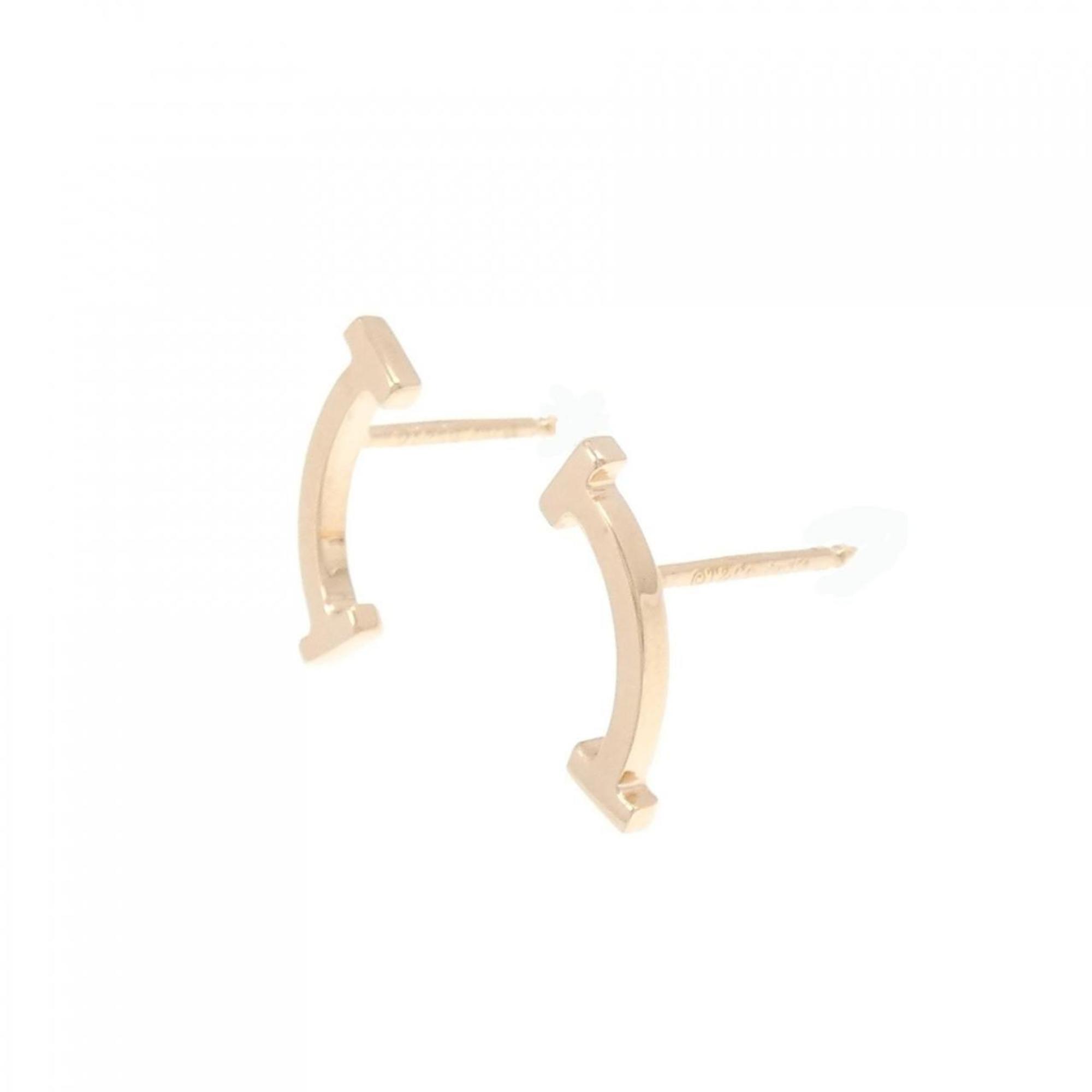 T Smile Pendant Necklace 18K Rose Gold Earrings 18K Rose Gold