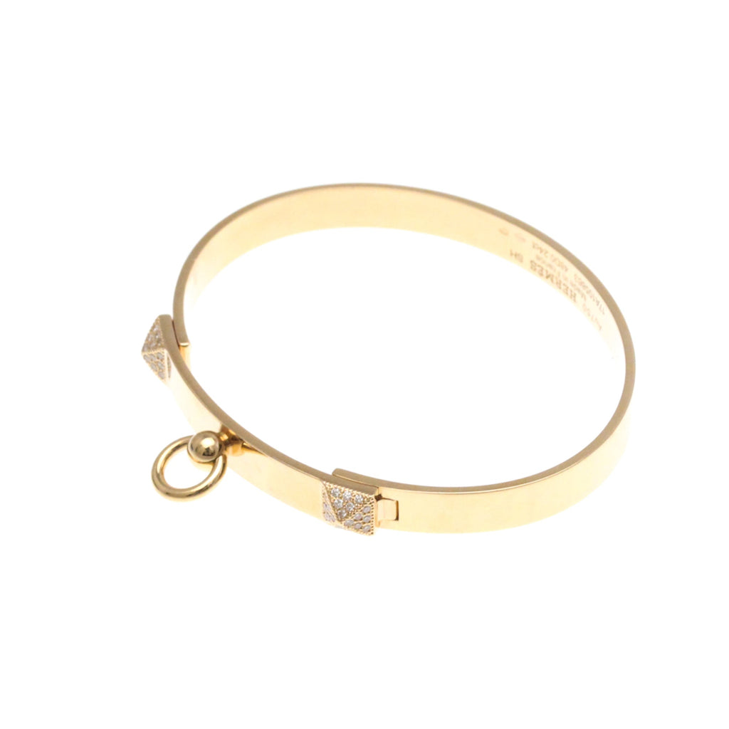 Collier de Chien Bangle 18K Rose Gold with Diamond Small Bracelet