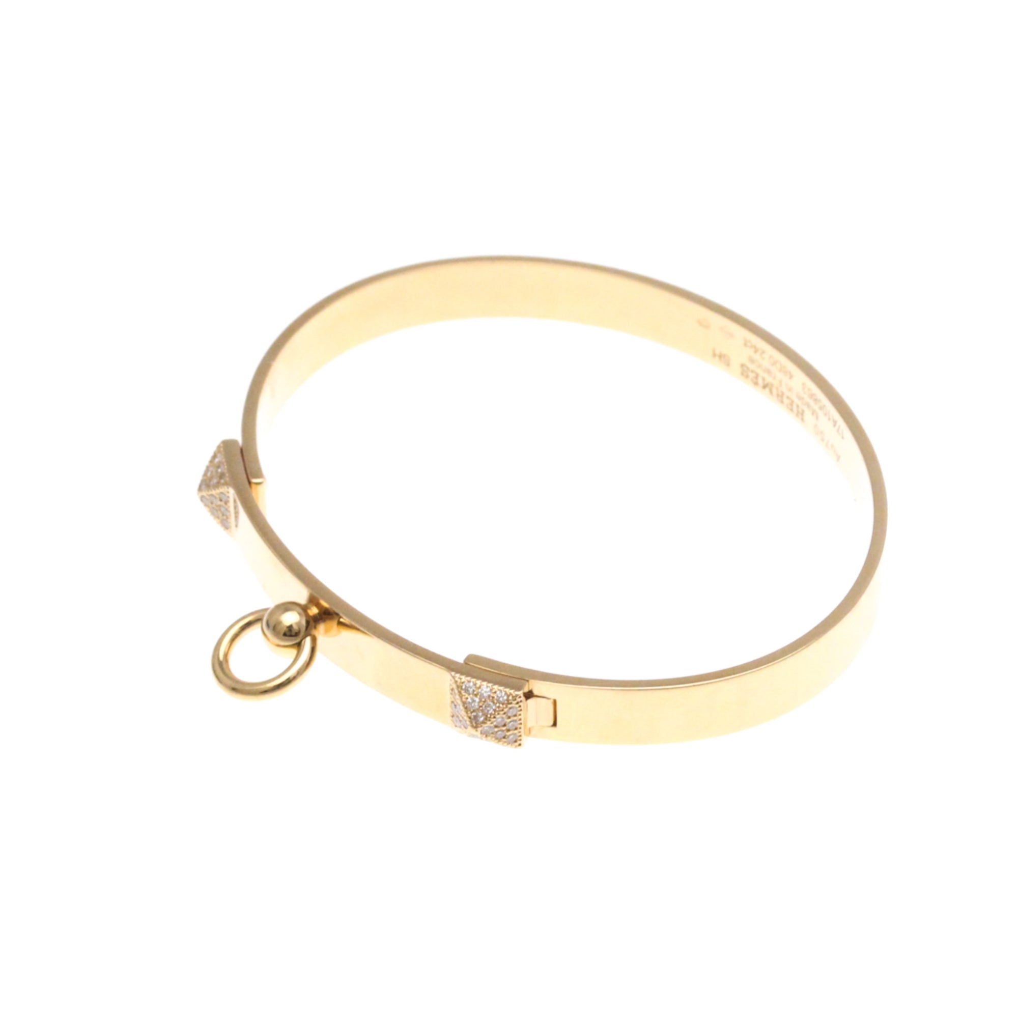 Collier de Chien Bangle 18K Rose Gold with Diamond Small Bracelet