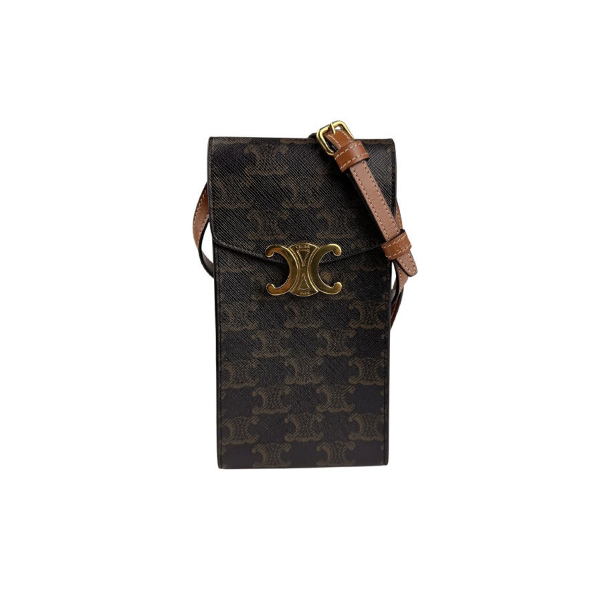 Triomphe East-West Shoulder Bag Triomphe Coated Canvas