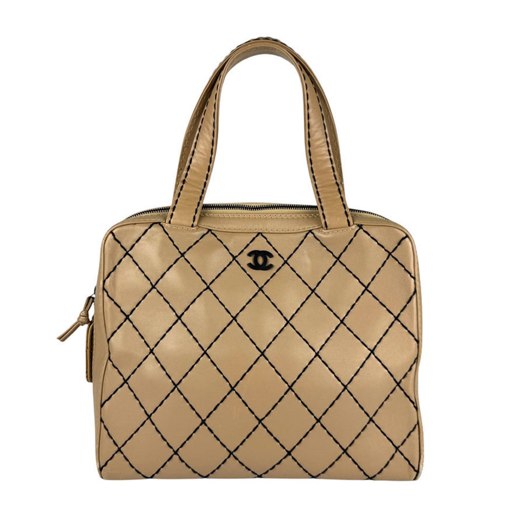 Surpique Boston Bag Quilted Leather Large