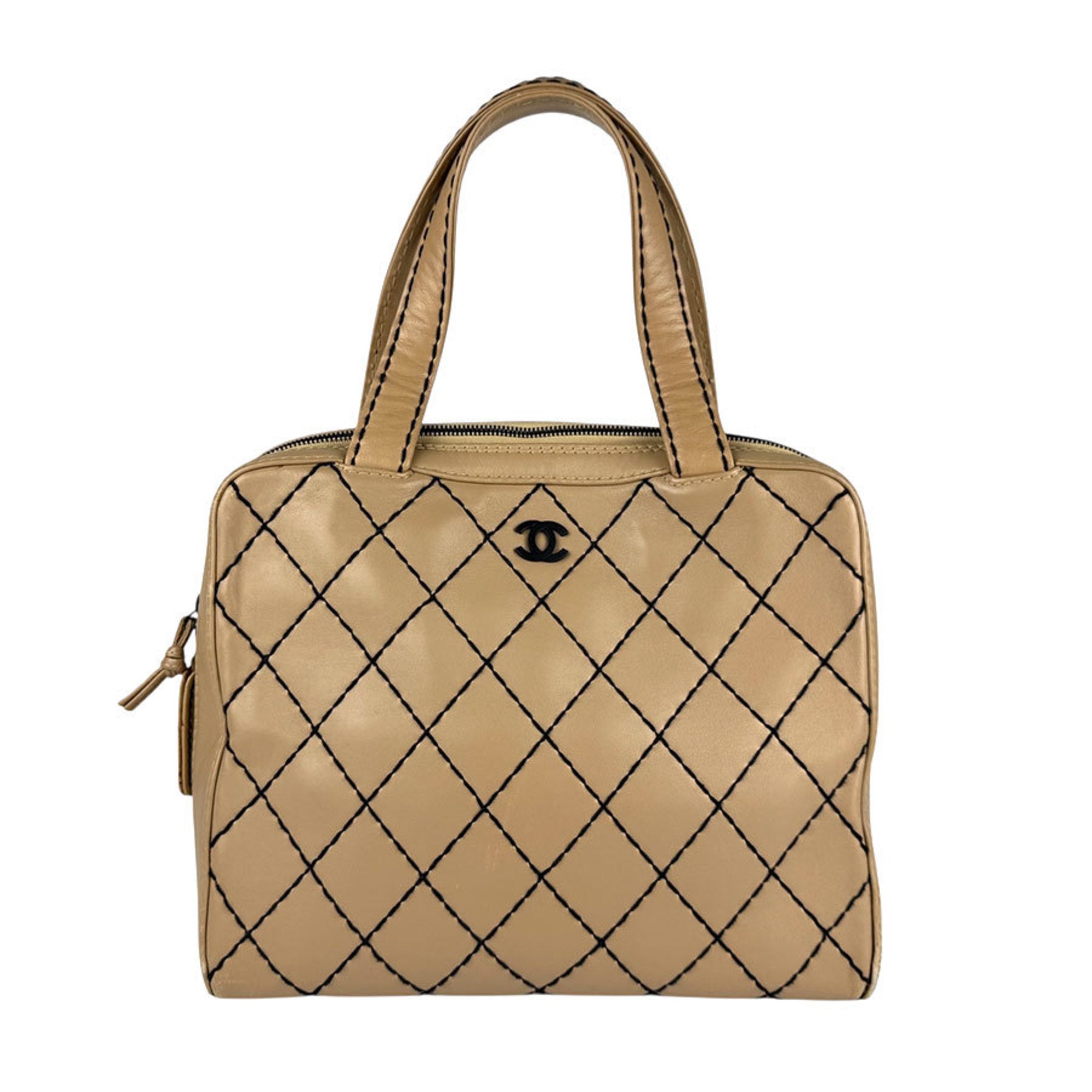 Surpique Boston Bag Quilted Leather Large
