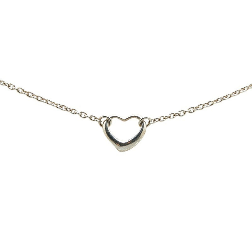 Open Heart Pendant Necklace Sterling Silver 10.2mm