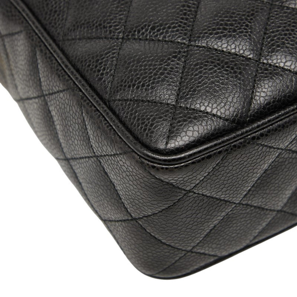 Vintage Diamond CC Camera Shoulder Bag Quilted Caviar Medium