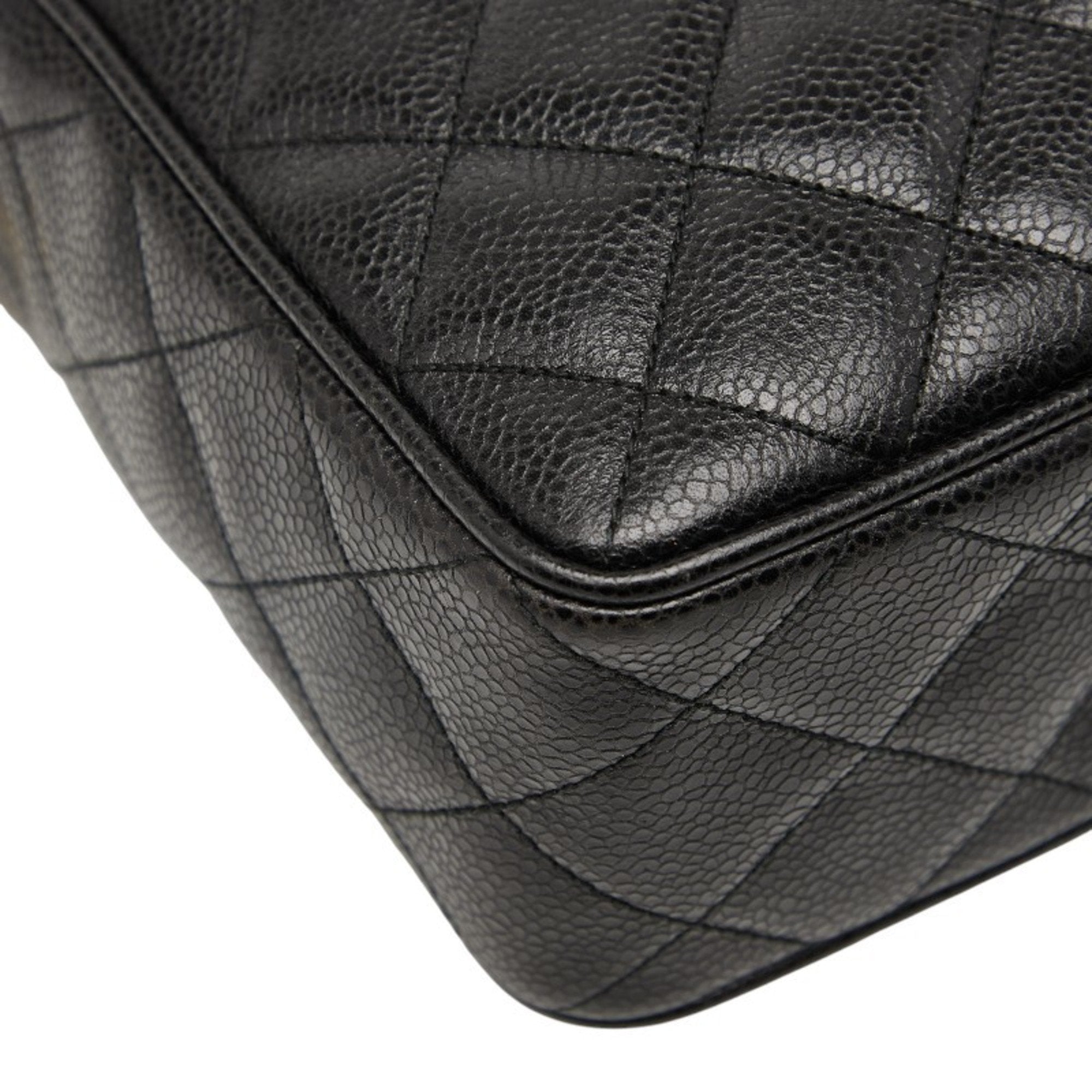 Vintage Diamond CC Camera Shoulder Bag Quilted Caviar Medium