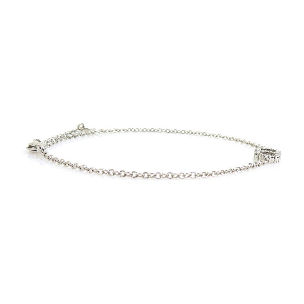 Bracelet Metal and Rhinestone Silver