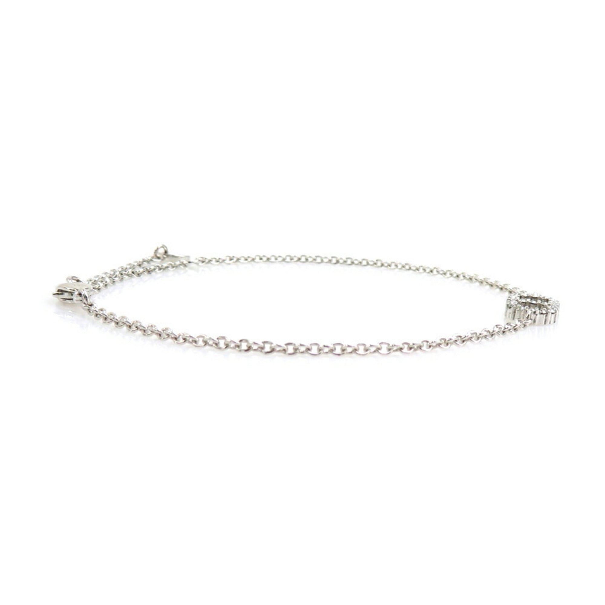 Bracelet Metal and Rhinestone Silver