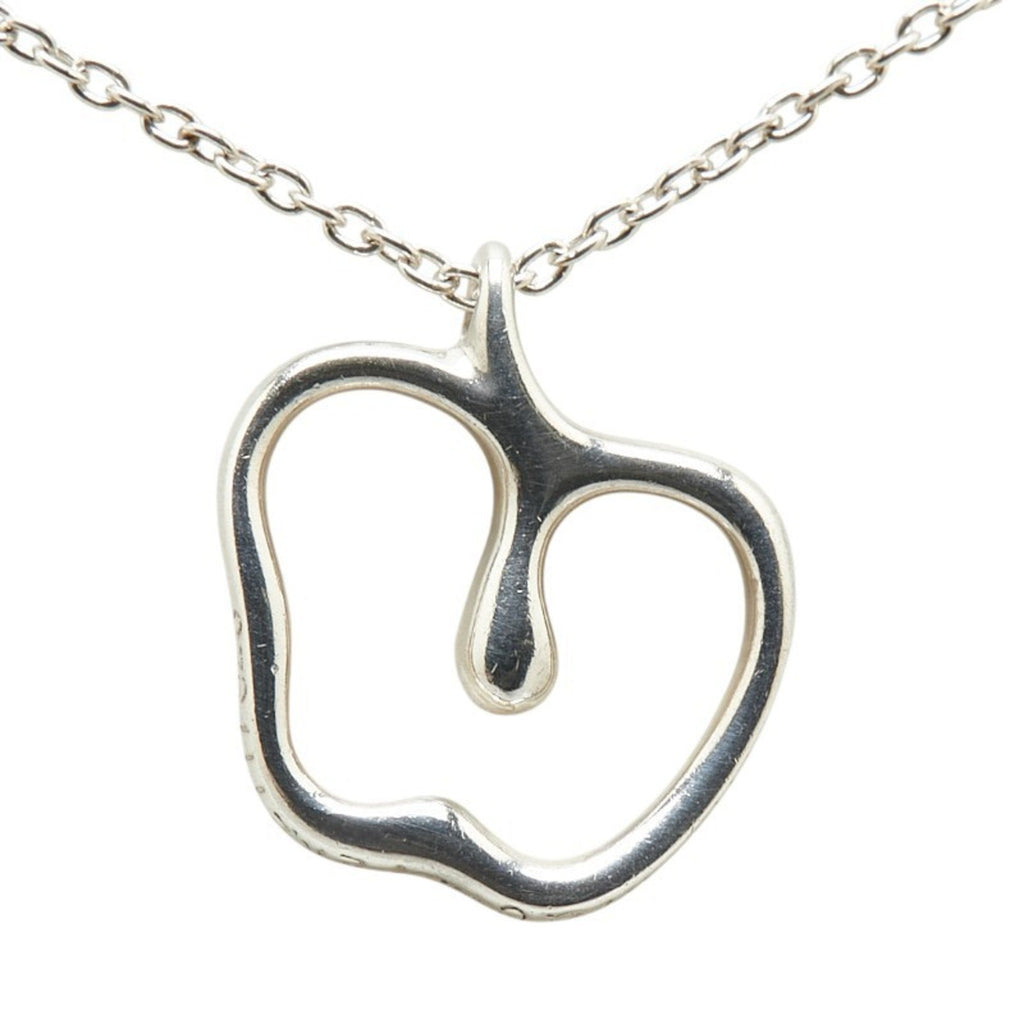 Apple Pendant Necklace Sterling Silver