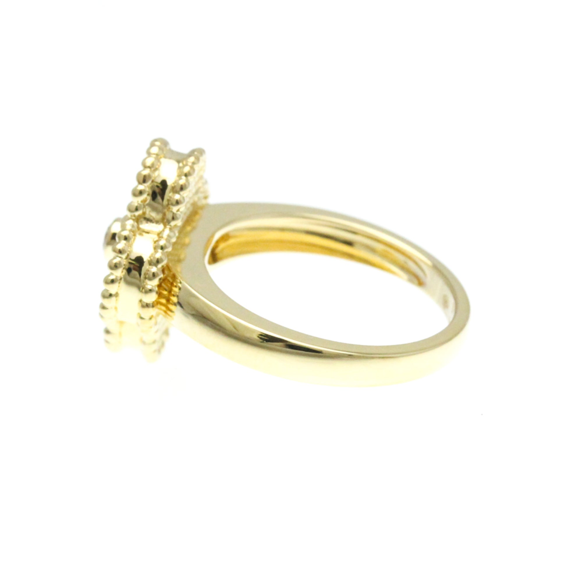 Vintage Alhambra Ring 18K Yellow Gold and Mother of Pearl
