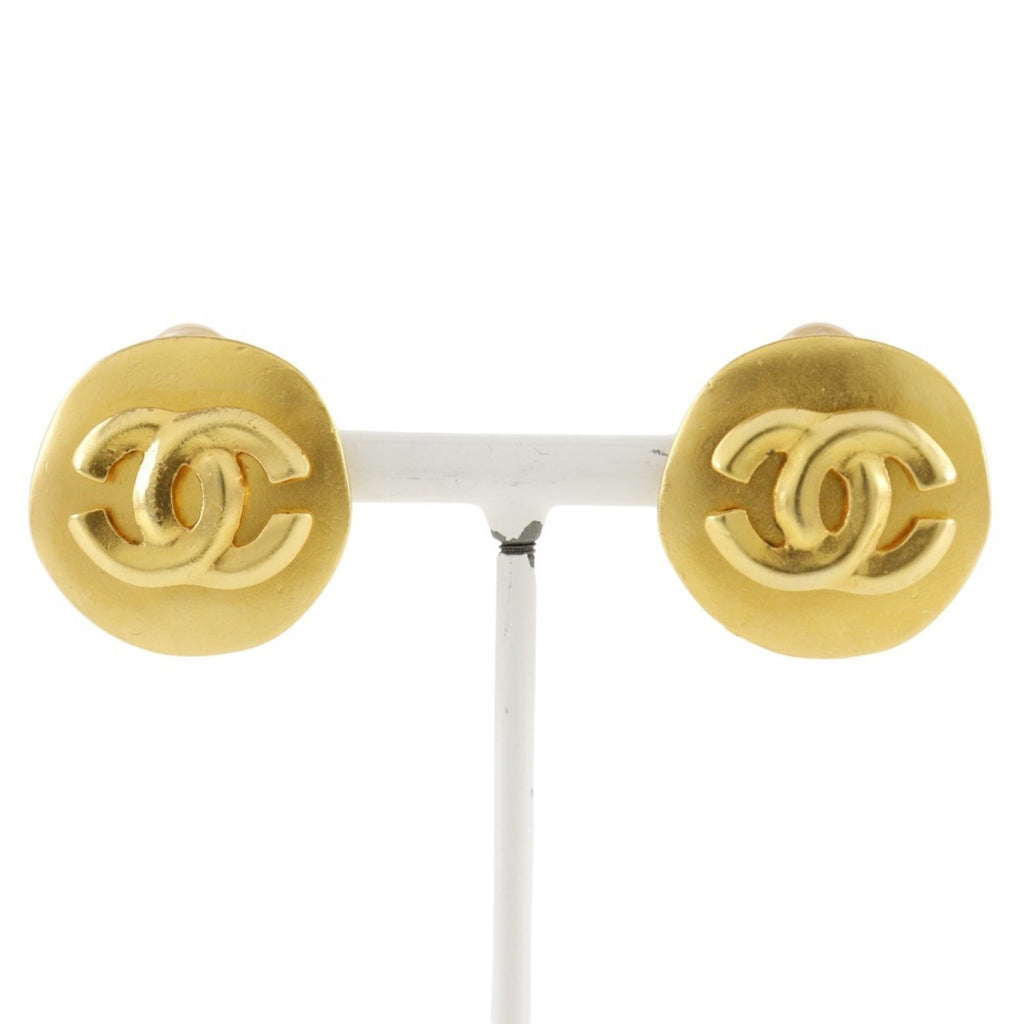 CC Logo Clip-On Earrings Metal Gold-Tone Metal