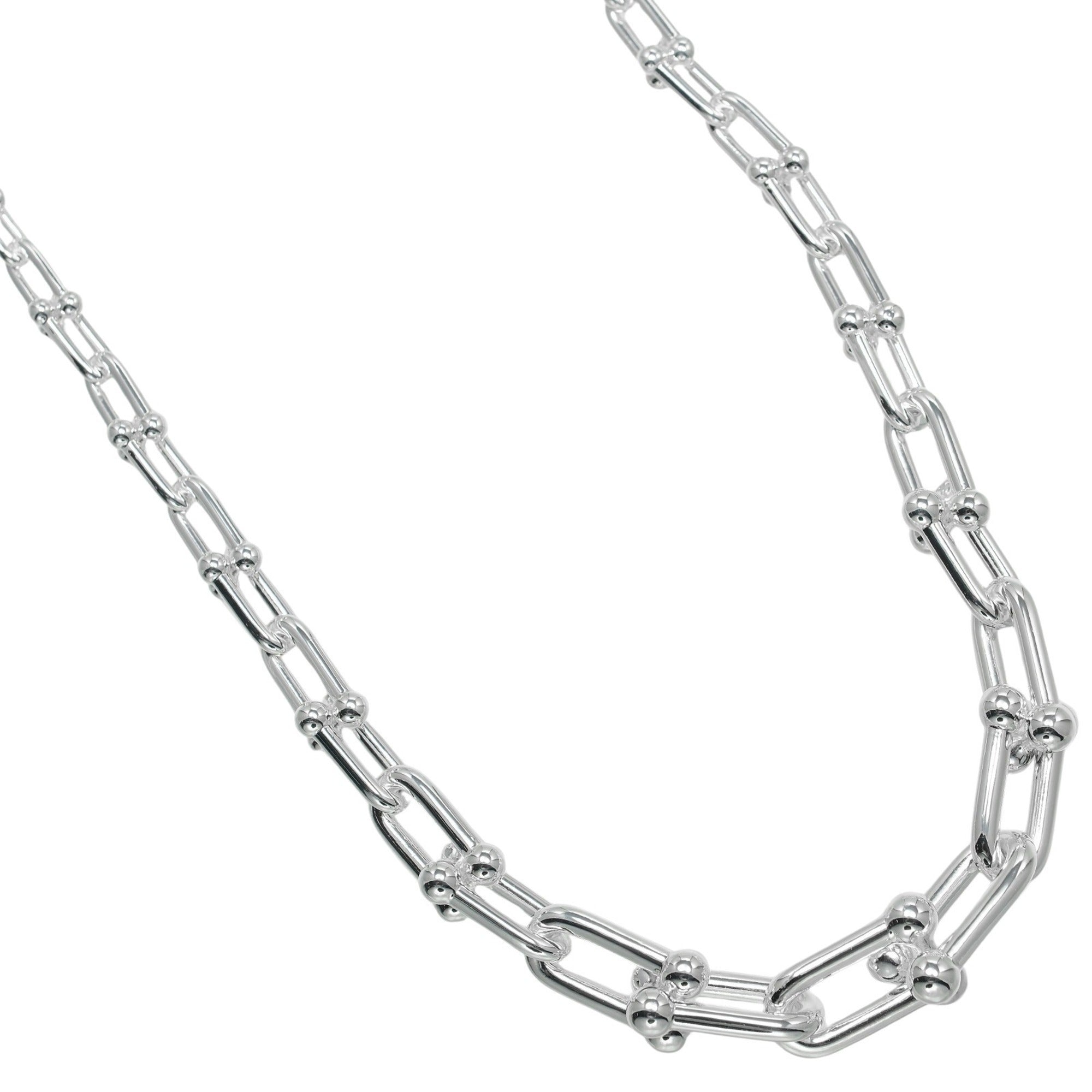 Hardware Graduated Link Pendant Necklace Sterling Silver