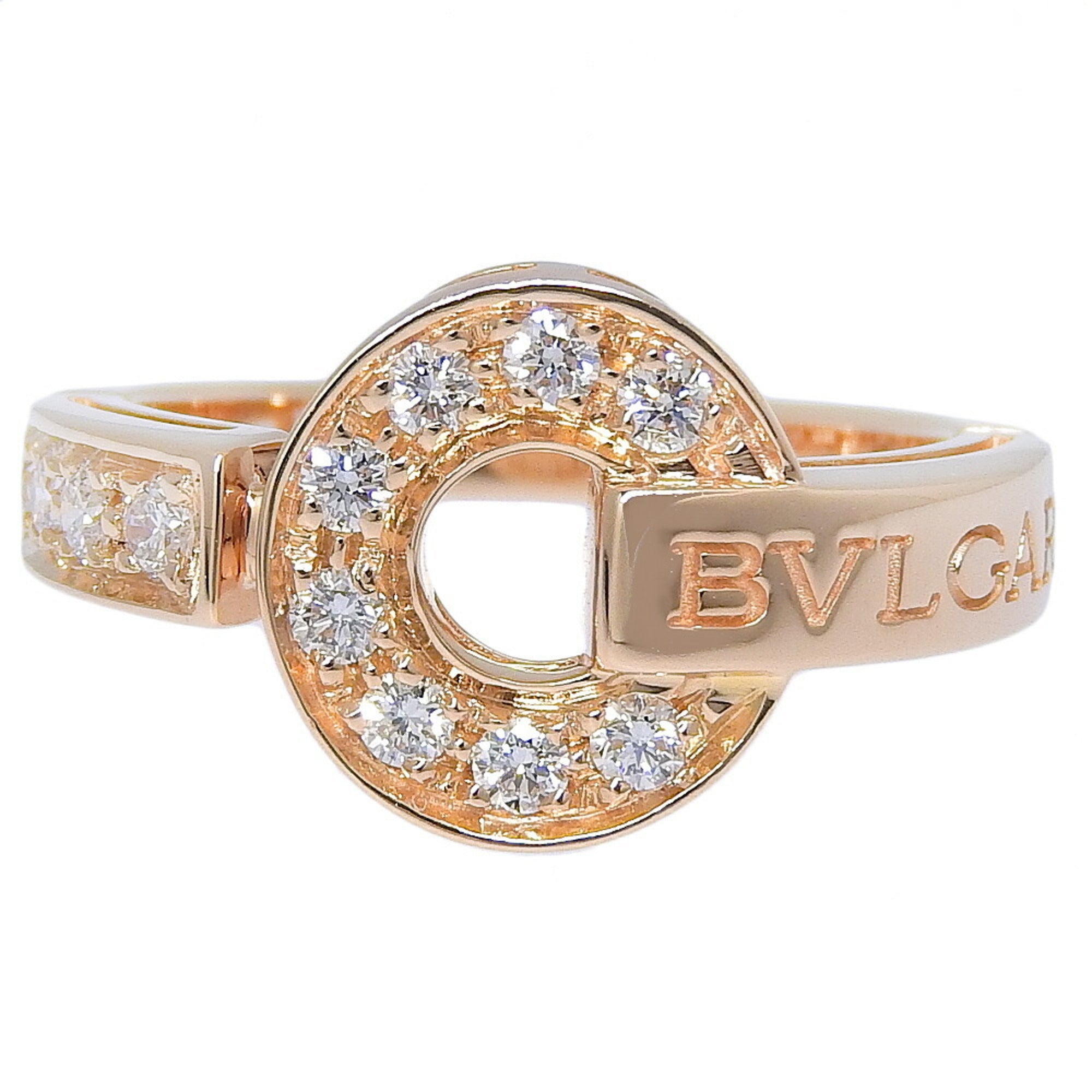 Band Ring 18K Rose Gold with Diamonds