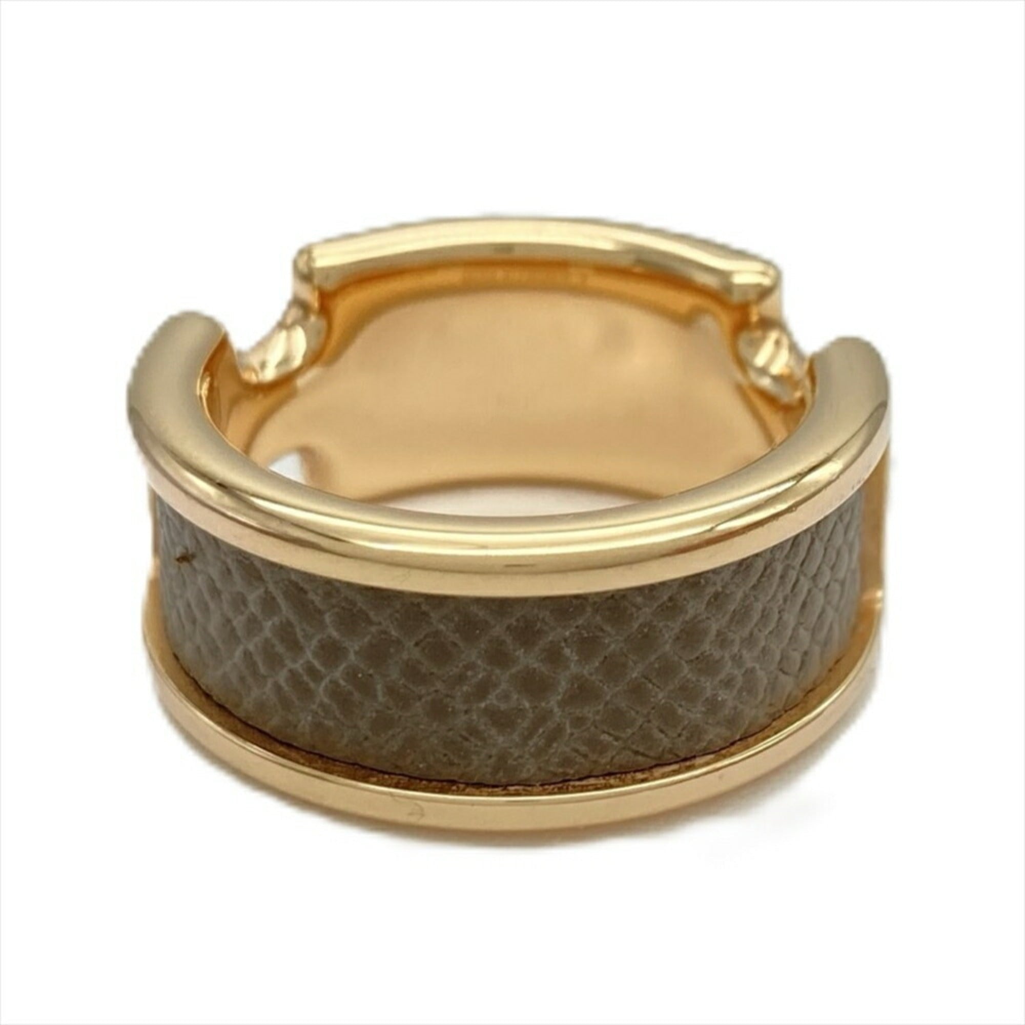 Olympe Ring Epsom Leather and Metal Mini