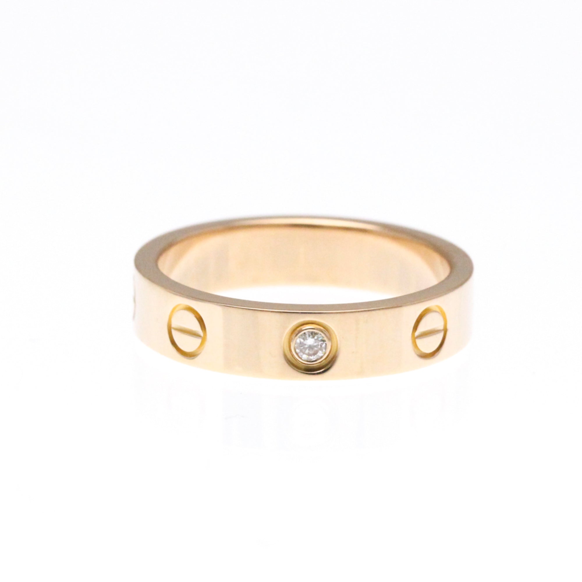 Love Ring 18K Rose Gold Mini with Diamond