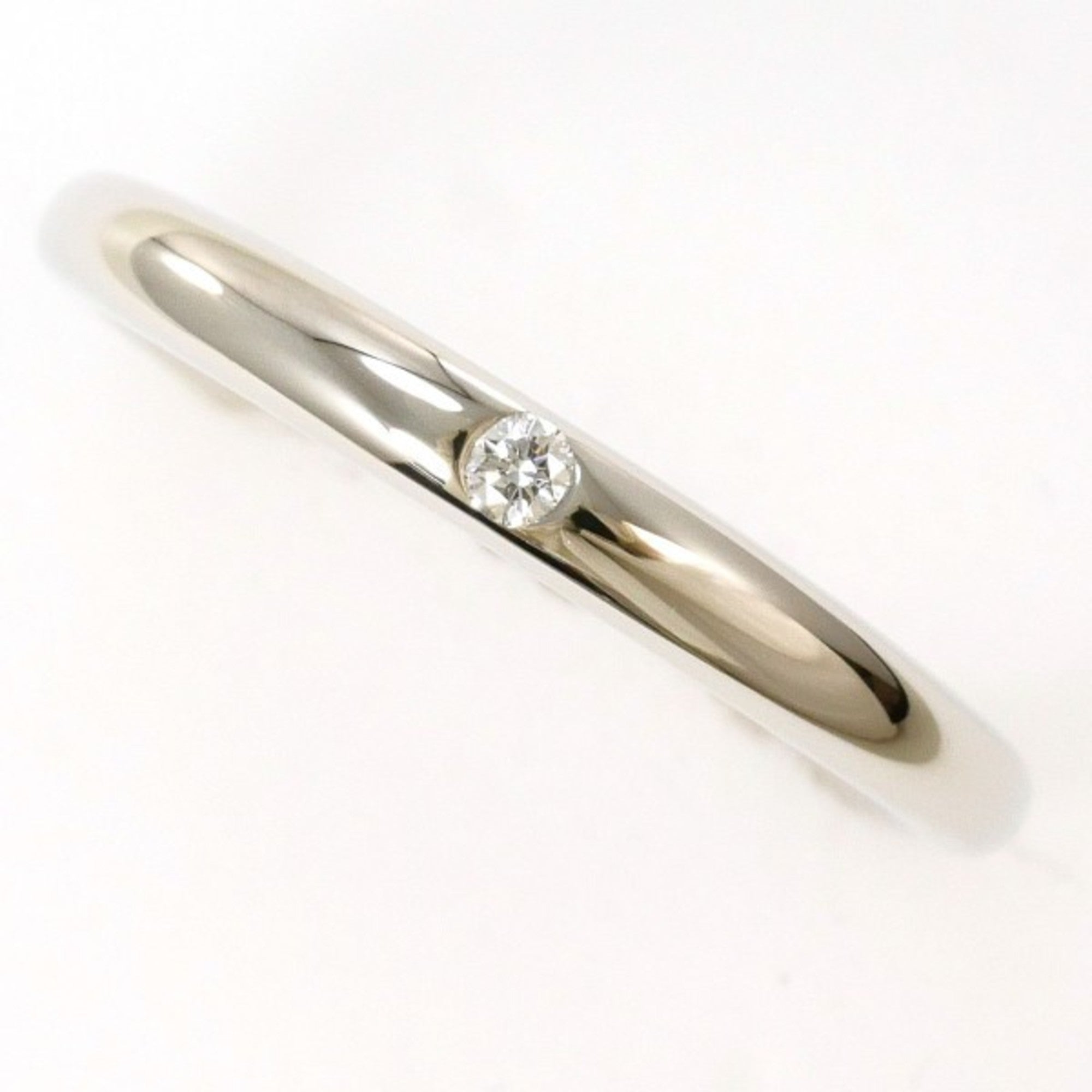 One Band Ring Platinum With Diamond