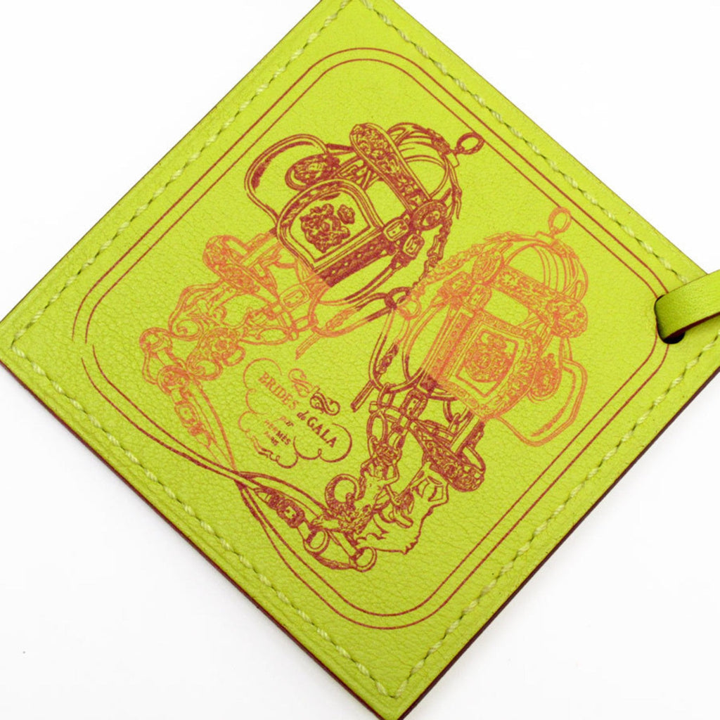 Charm Swift Leather Lime Handbag Charm