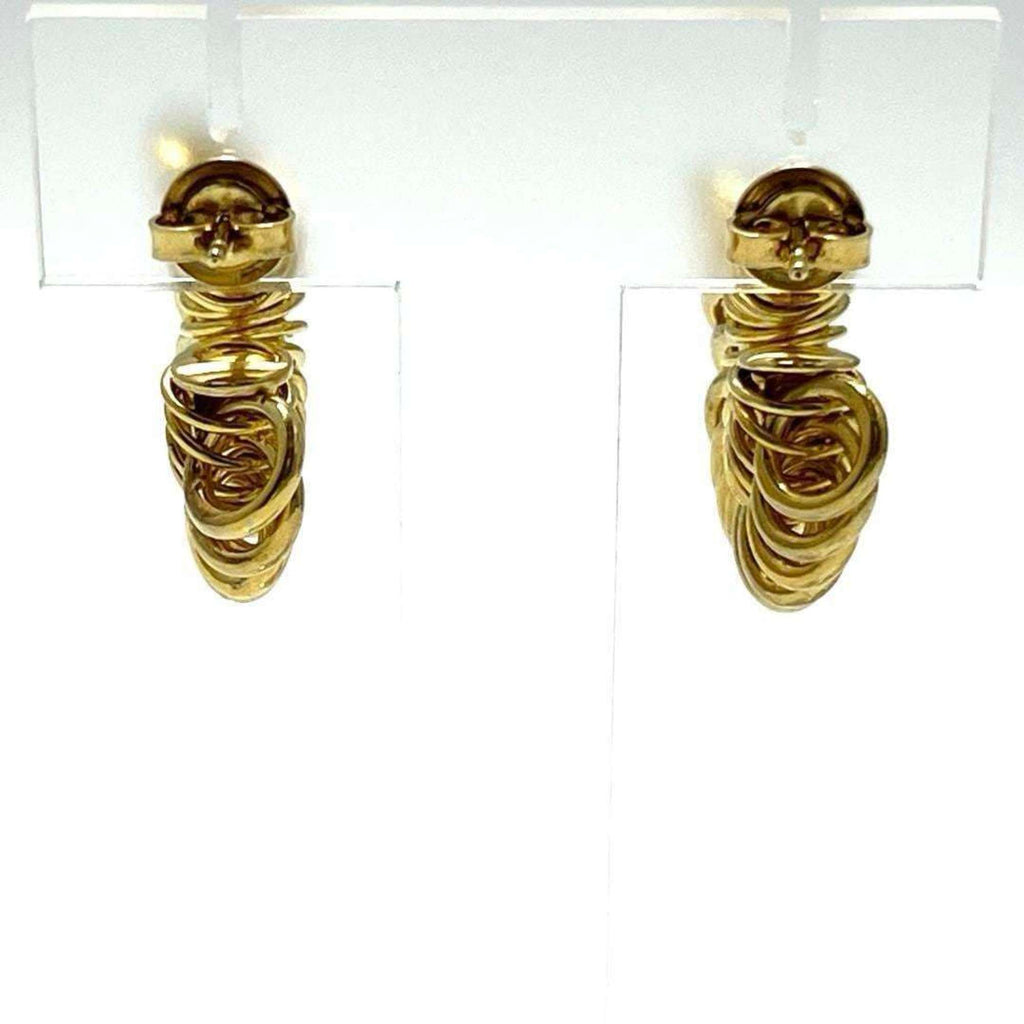 Earrings Hoop Gold and Sterling Silver