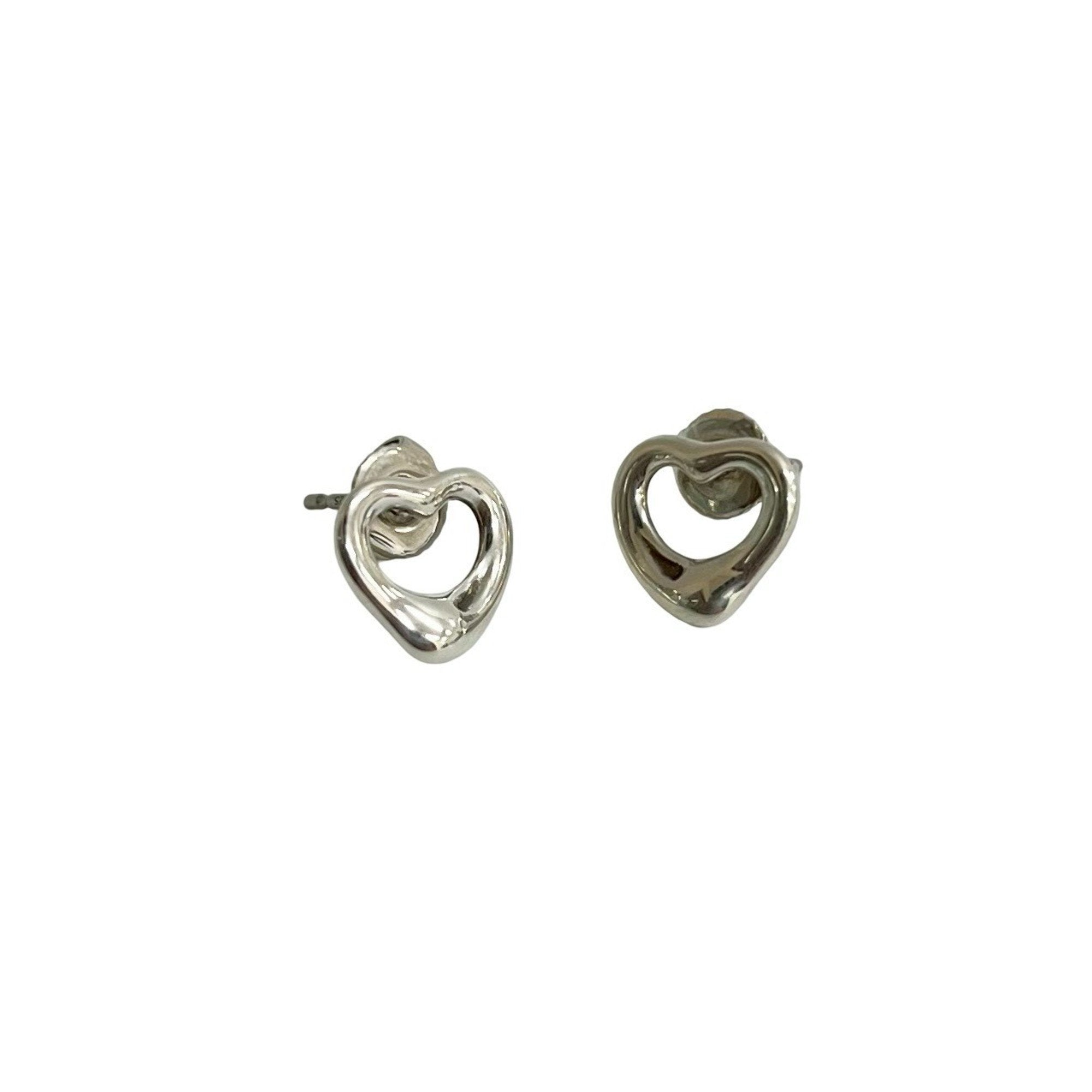 Open Heart Earrings Sterling Silver 10mm Sterling Silver
