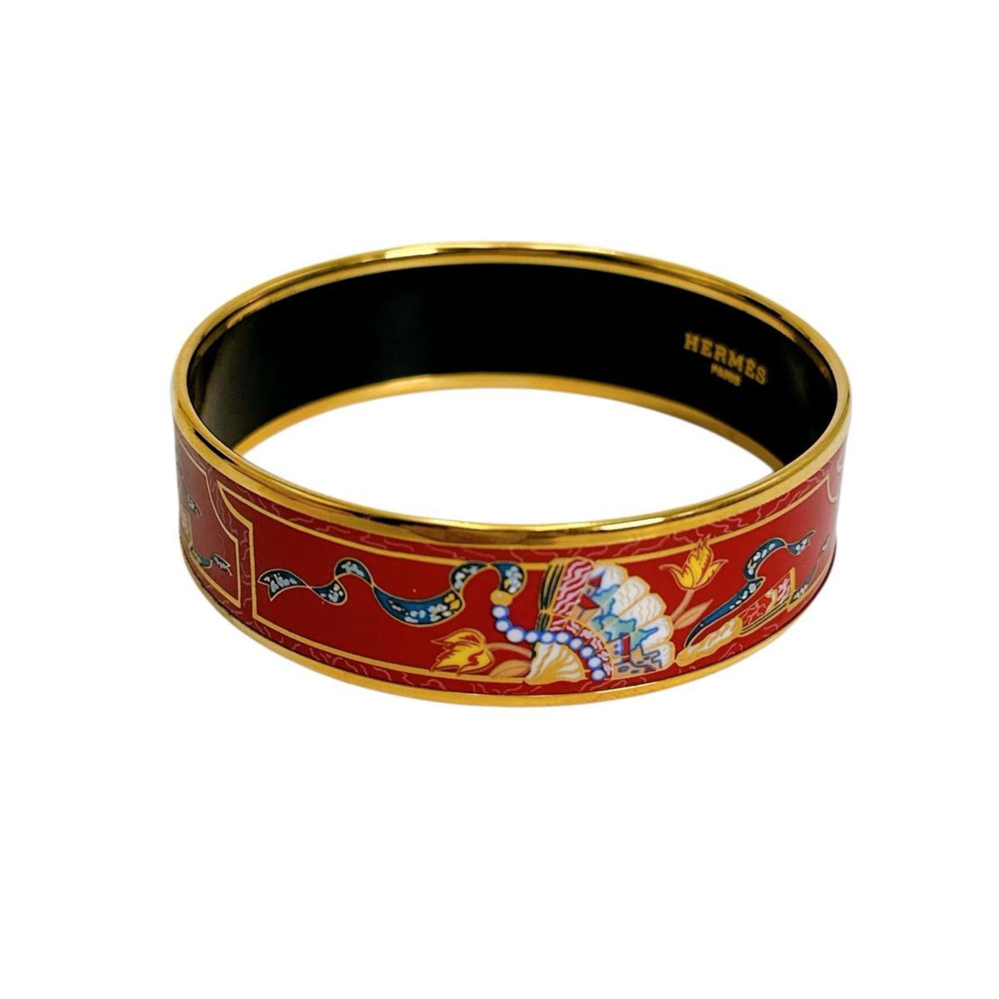 Emaille Bracelet Gold and Red