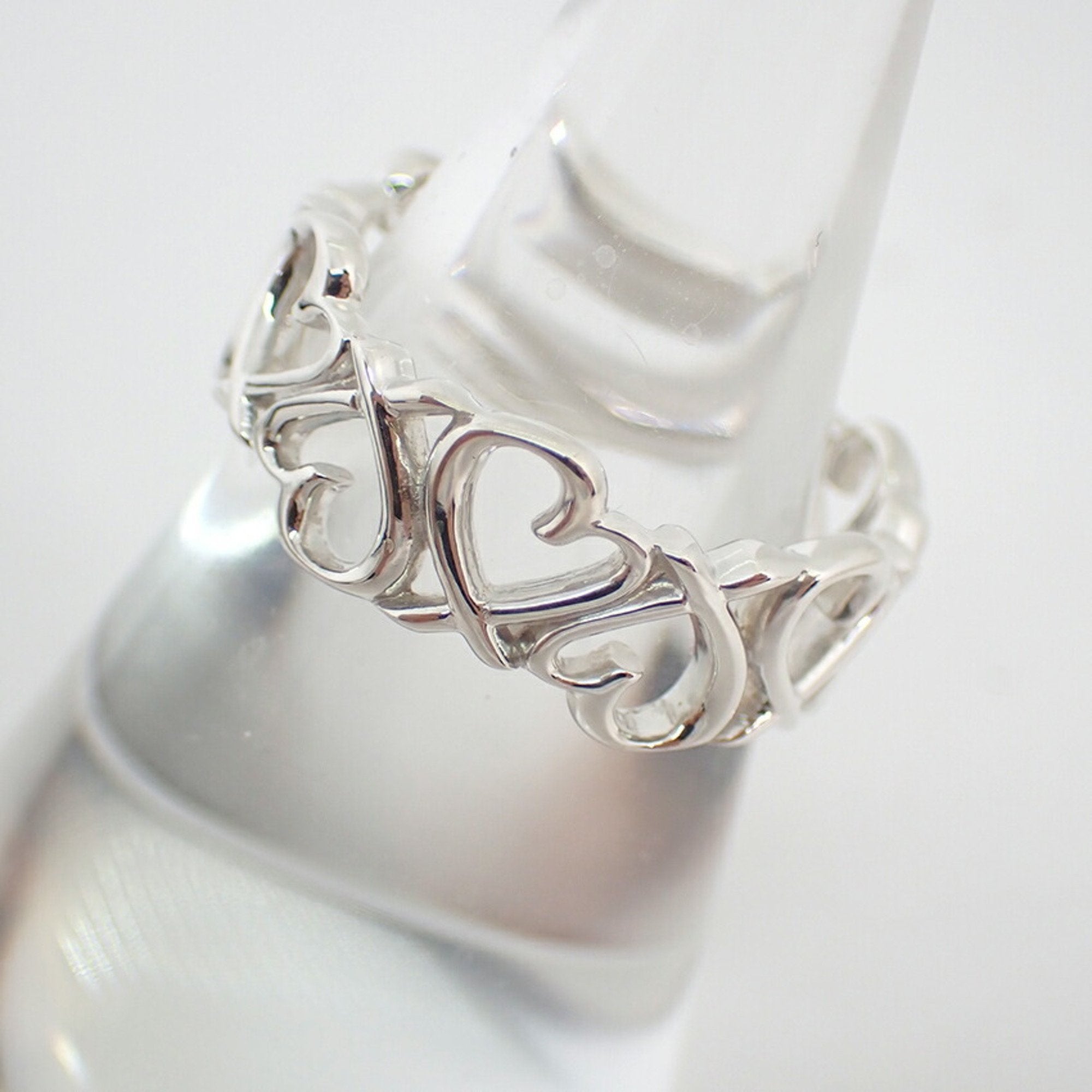 Loving Heart Eternity Ring Sterling Silver