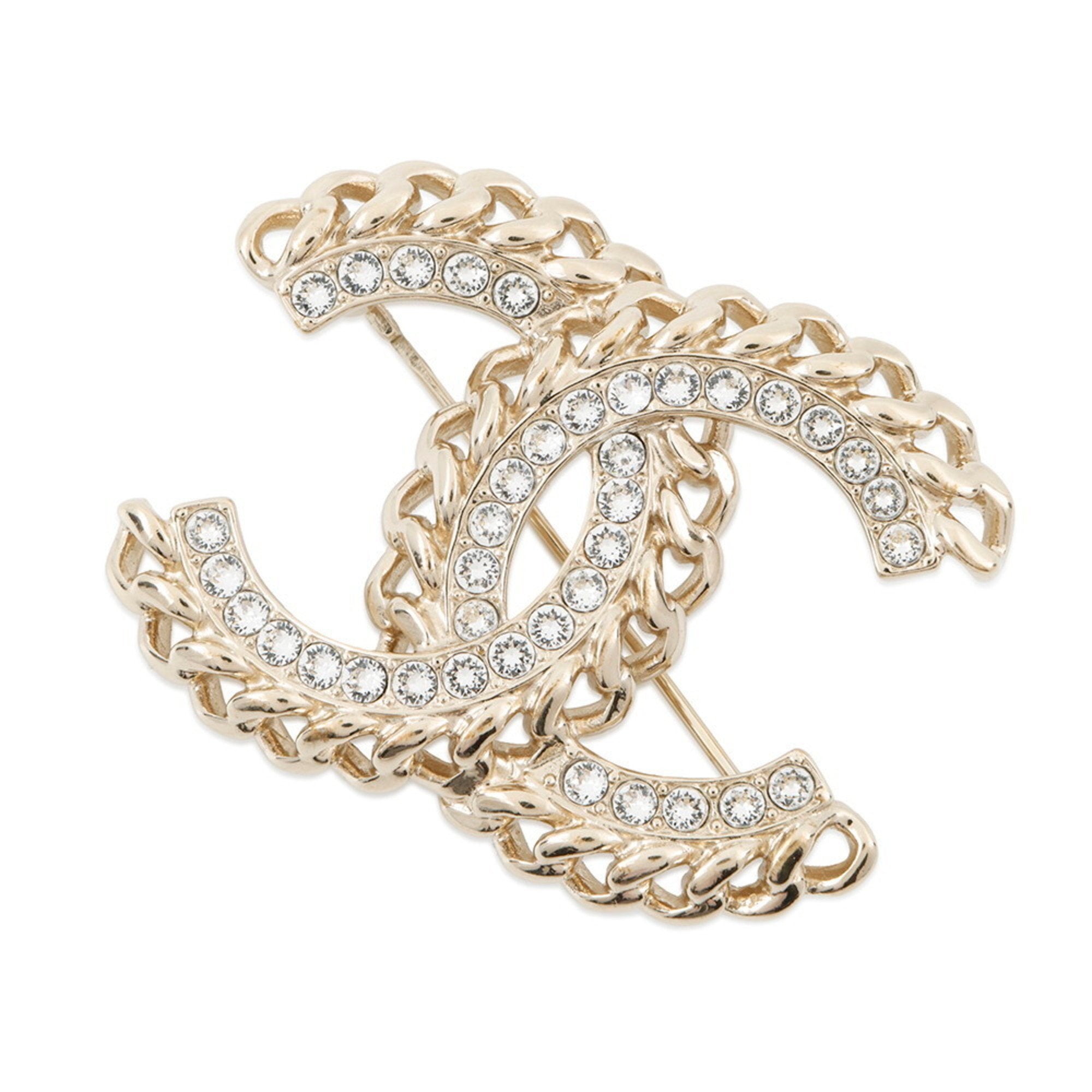 CC Logo Brooch Metal