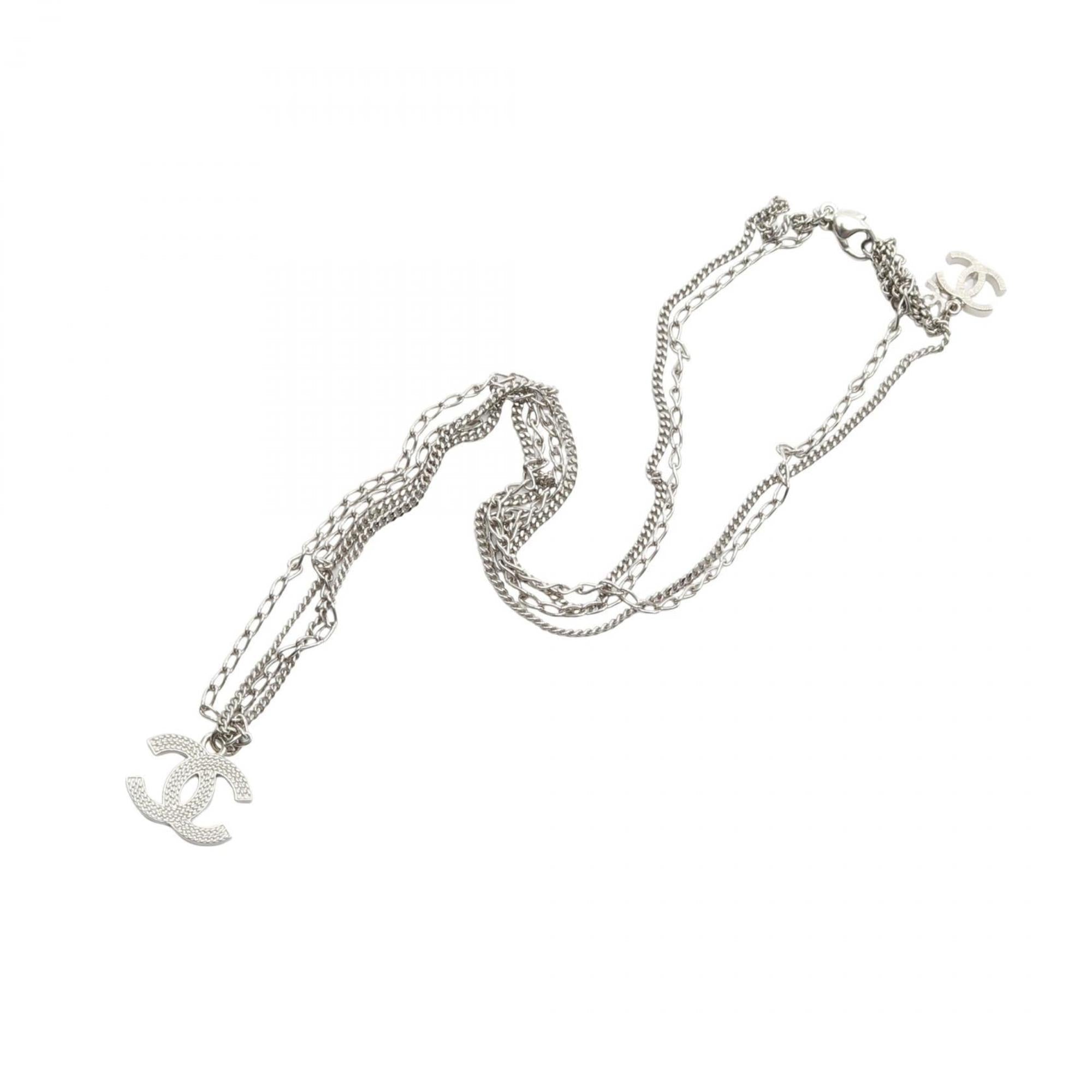 CC Logo Pendant Necklace Sterling Silver