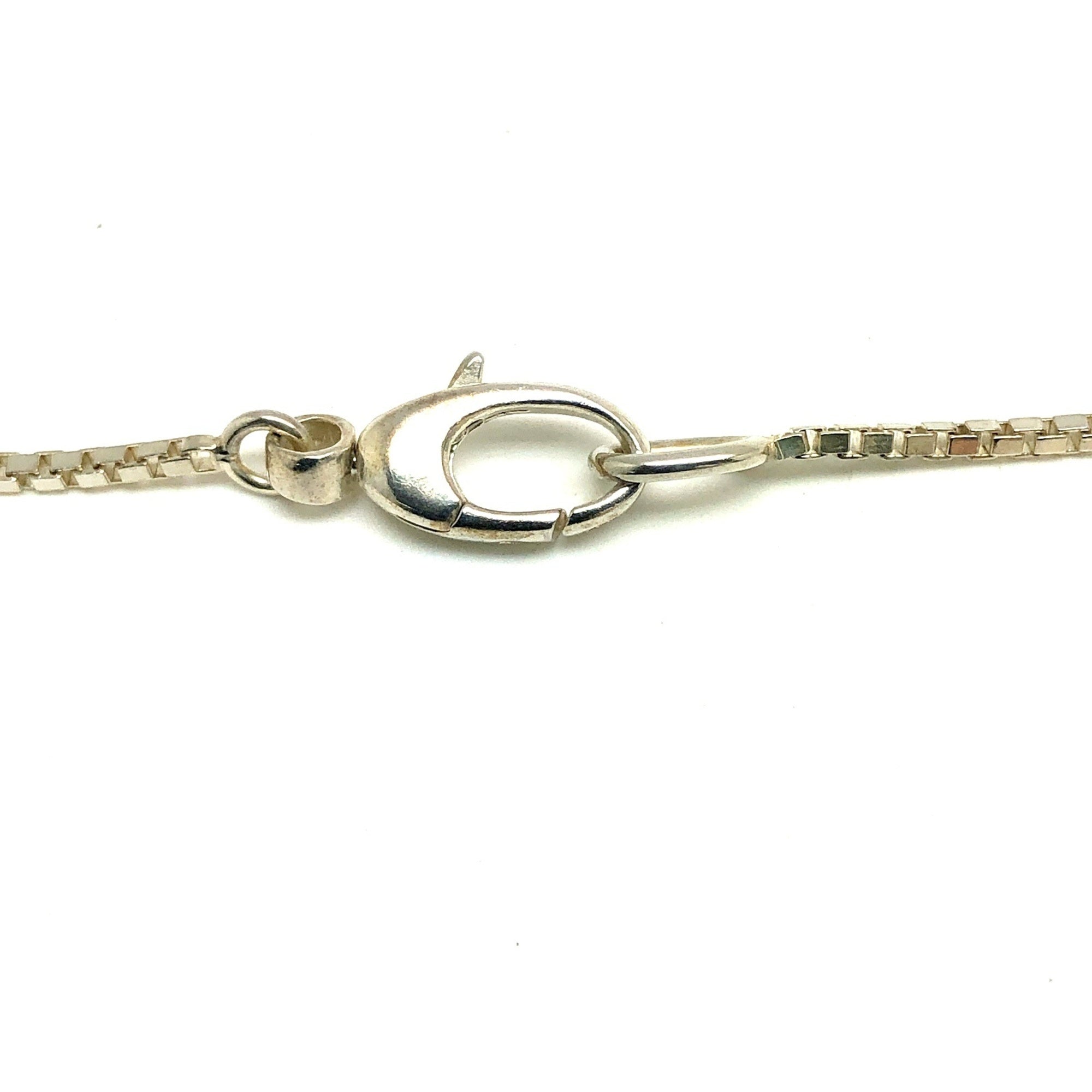 Heart Bamboo Pendant Necklace Sterling Silver