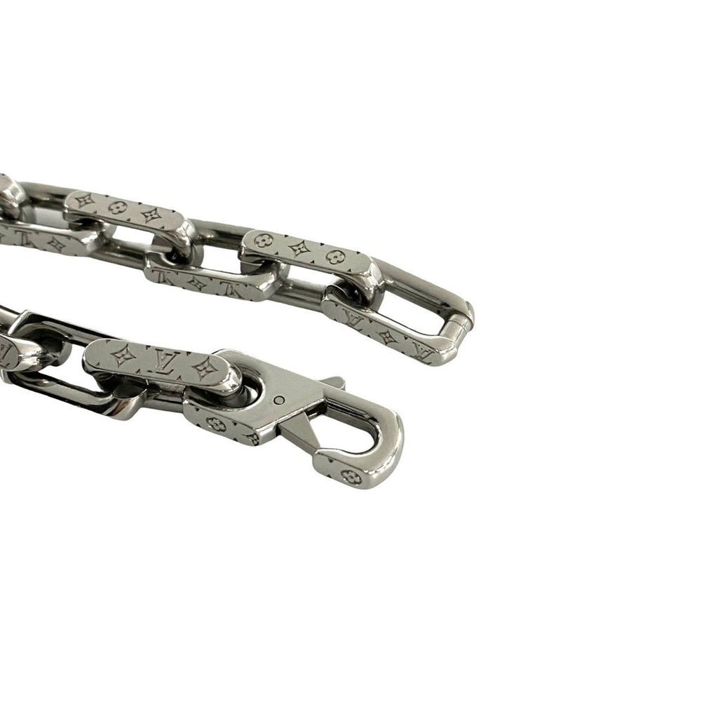 Monogram Collier Chain Bracelet Metal Silver