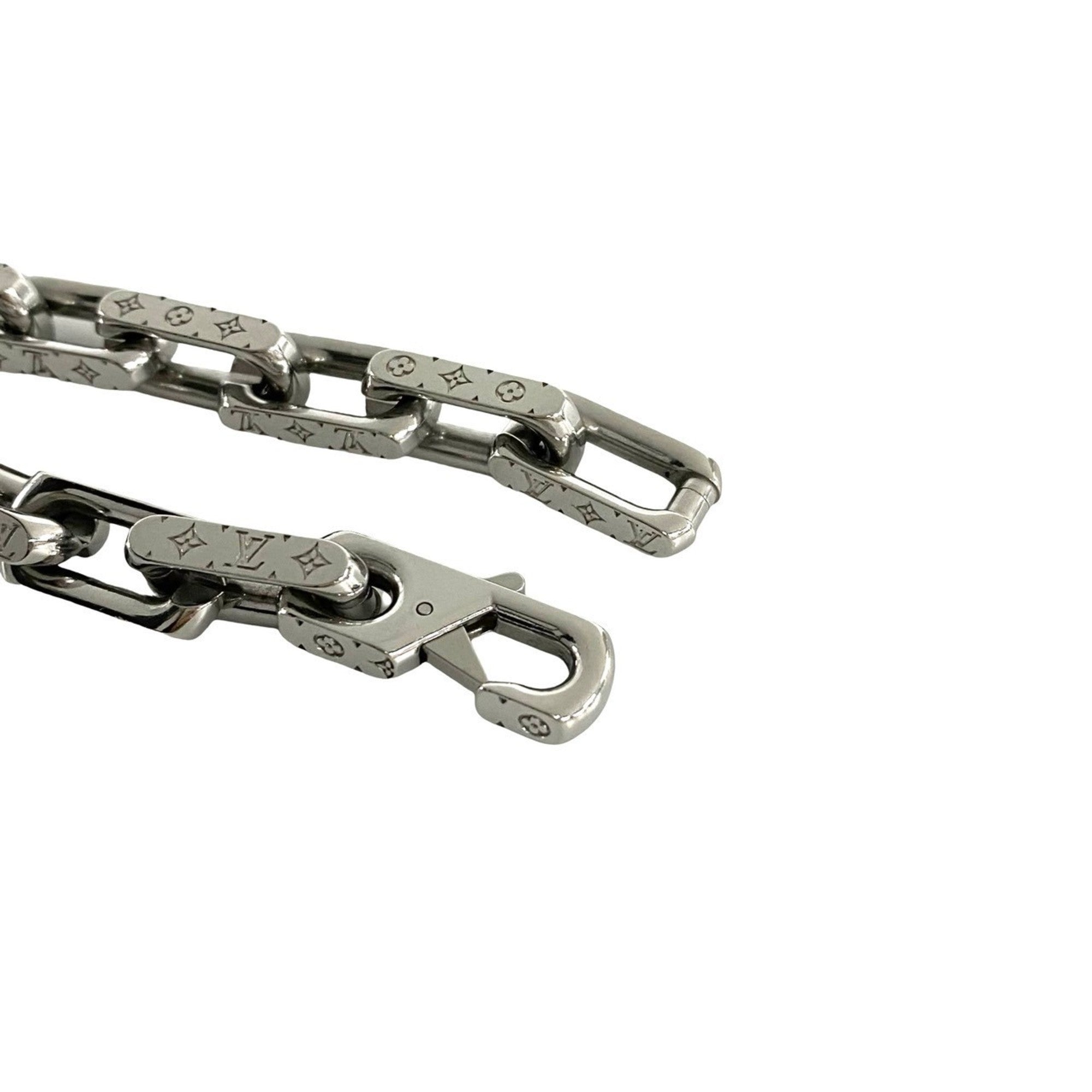 Monogram Collier Chain Bracelet Metal Silver