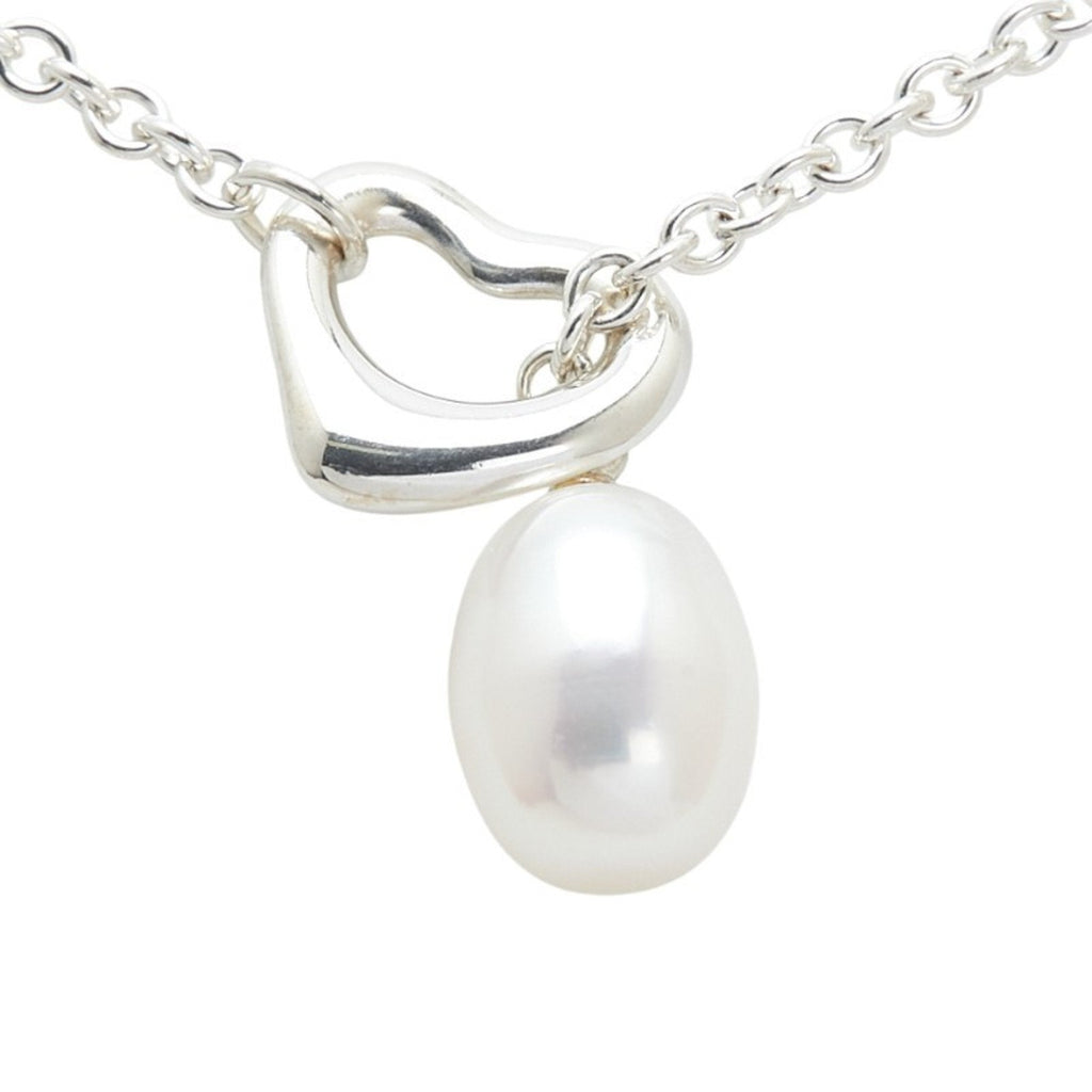 Open Heart Pendant Necklace Sterling Silver 19mm