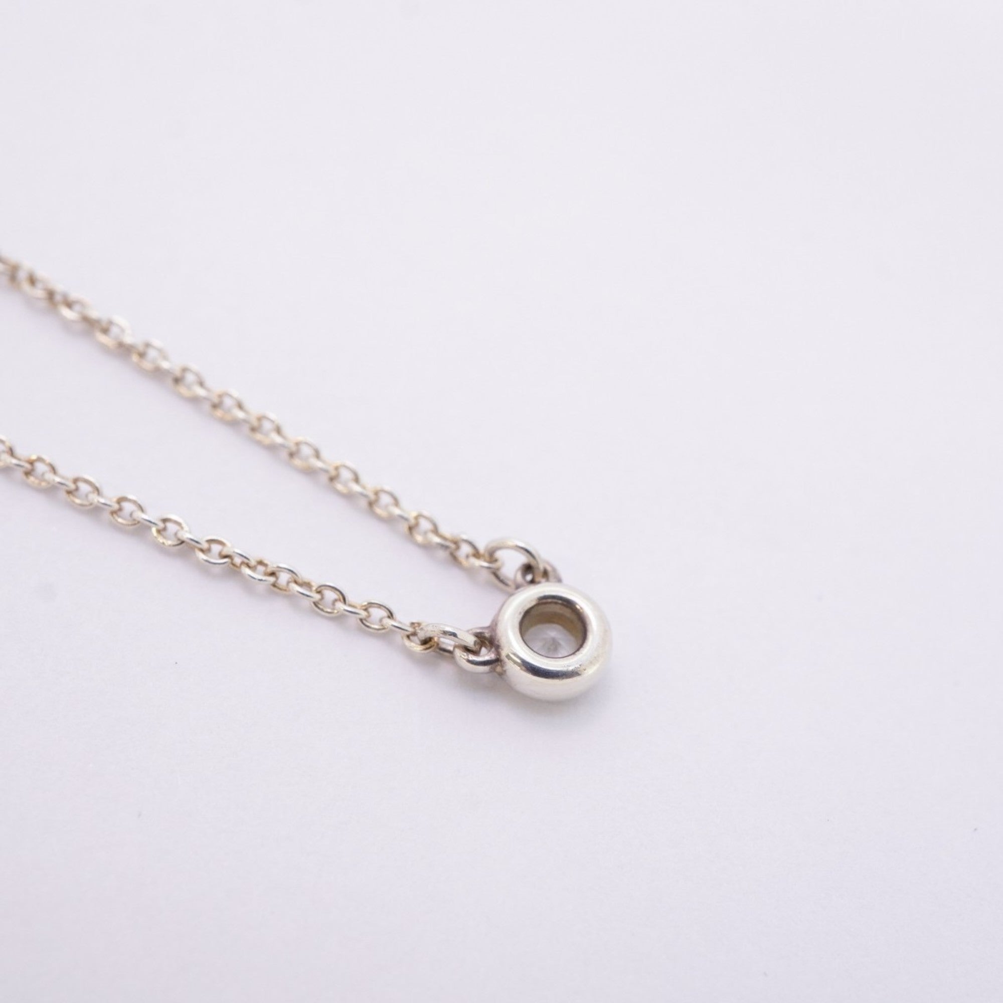 Elsa Peretti Diamonds By The Yard Pendant Necklace Sterling Silver and Diamond