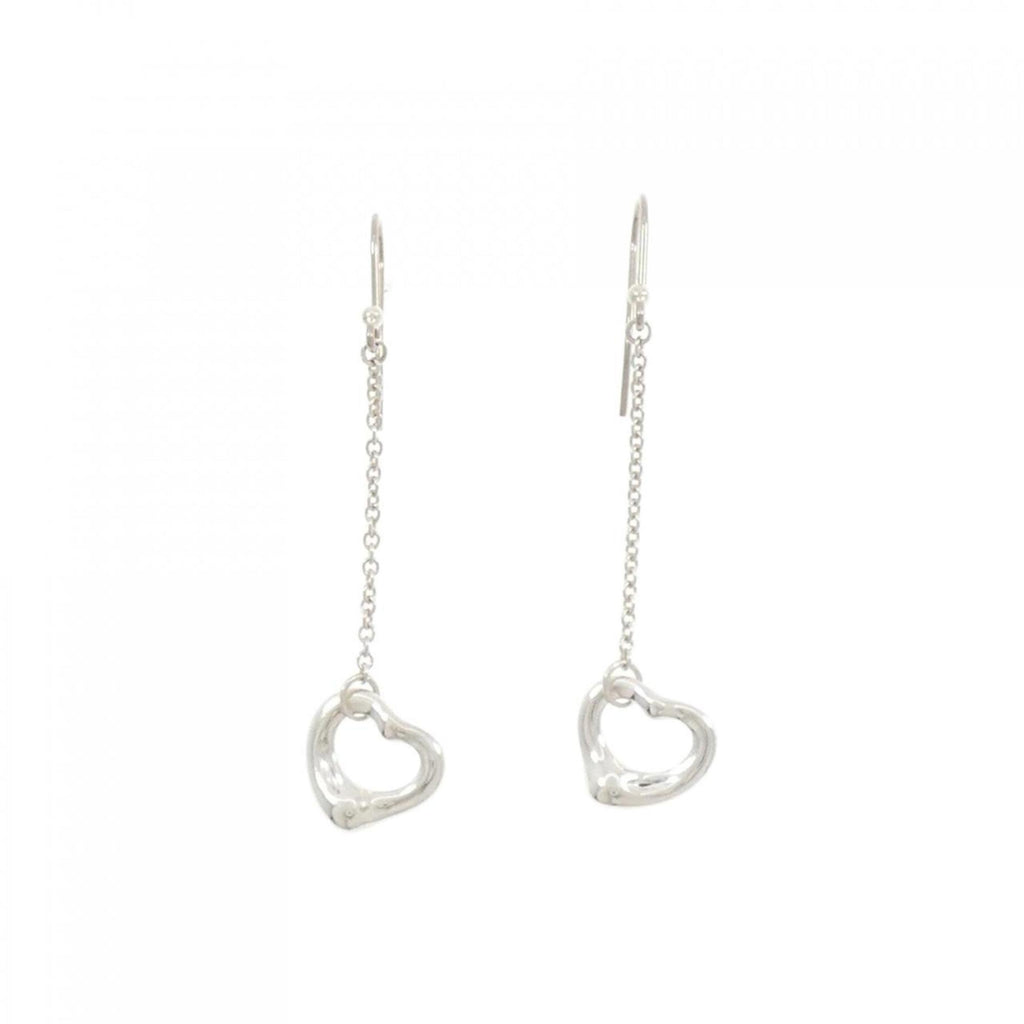 Open Heart Earrings Sterling Silver 37.8mm Sterling Silver