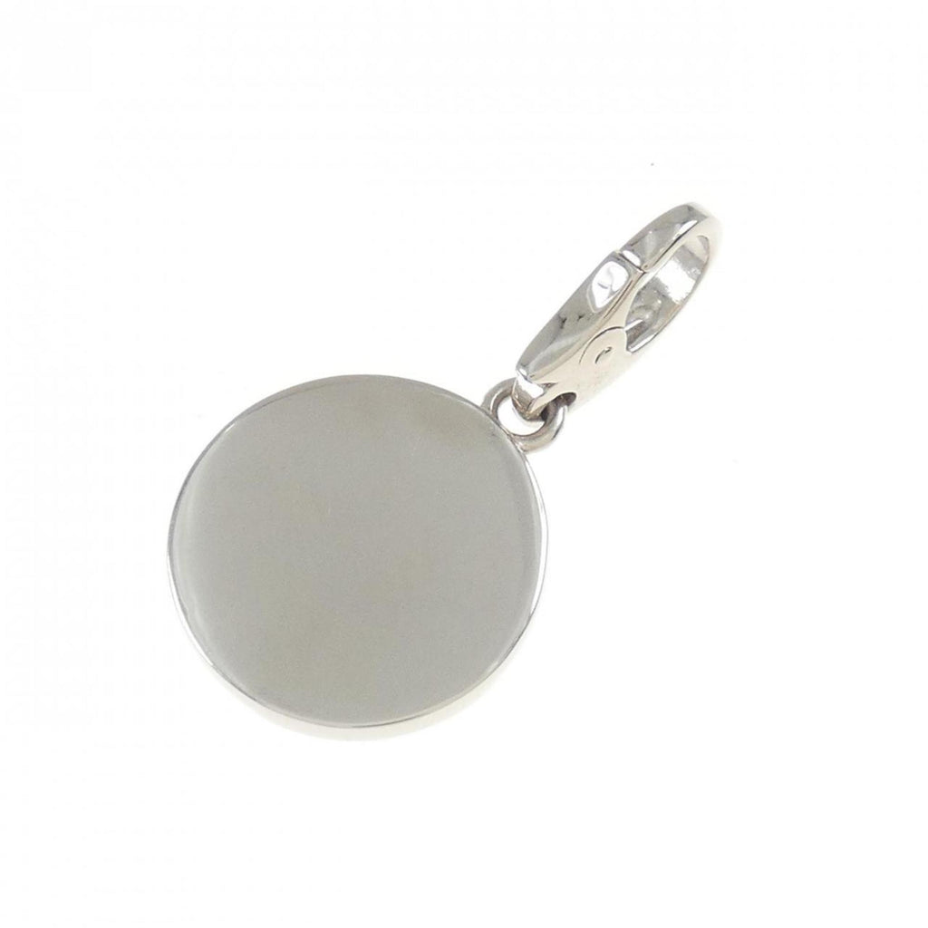 Cross Motif Charm Necklace 18K White Gold