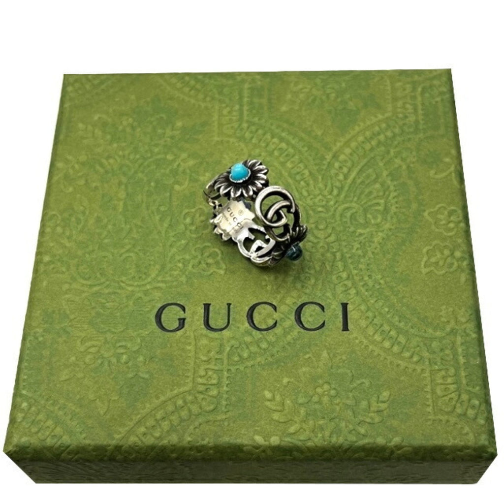 Band Ring Sterling Silver with Mother of Pearl and Turquoise