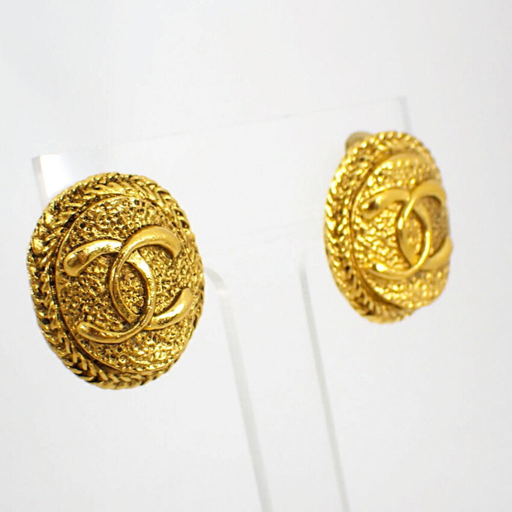 CC Logo Clip-On Earrings Metal