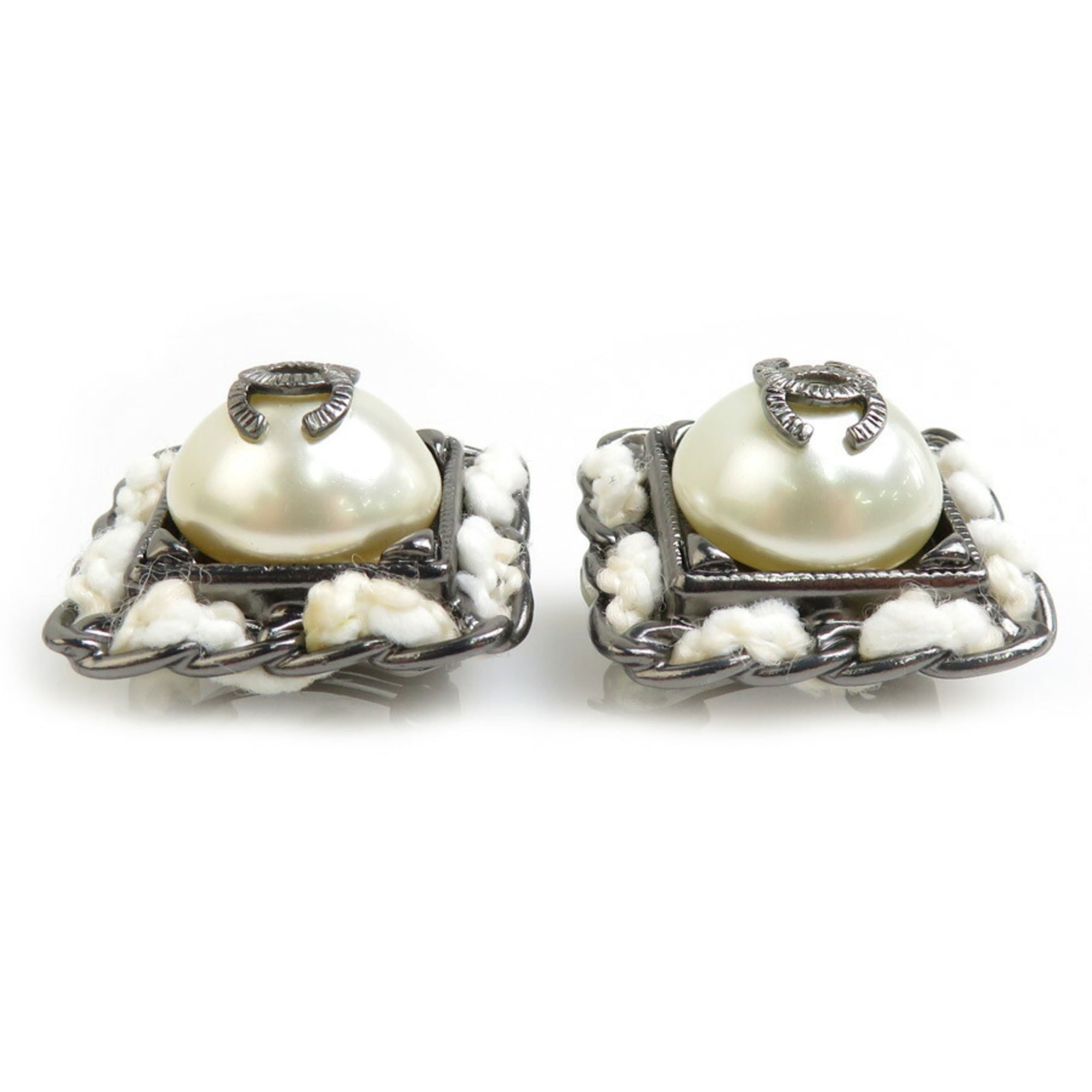 CC Logo Clip-On Earrings Metal