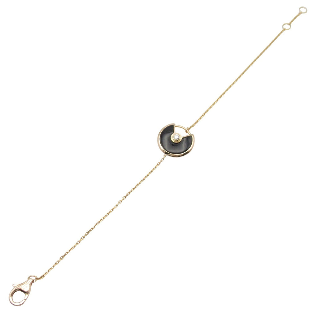 Charm Bracelet 18K Rose Gold with Onyx and Diamond