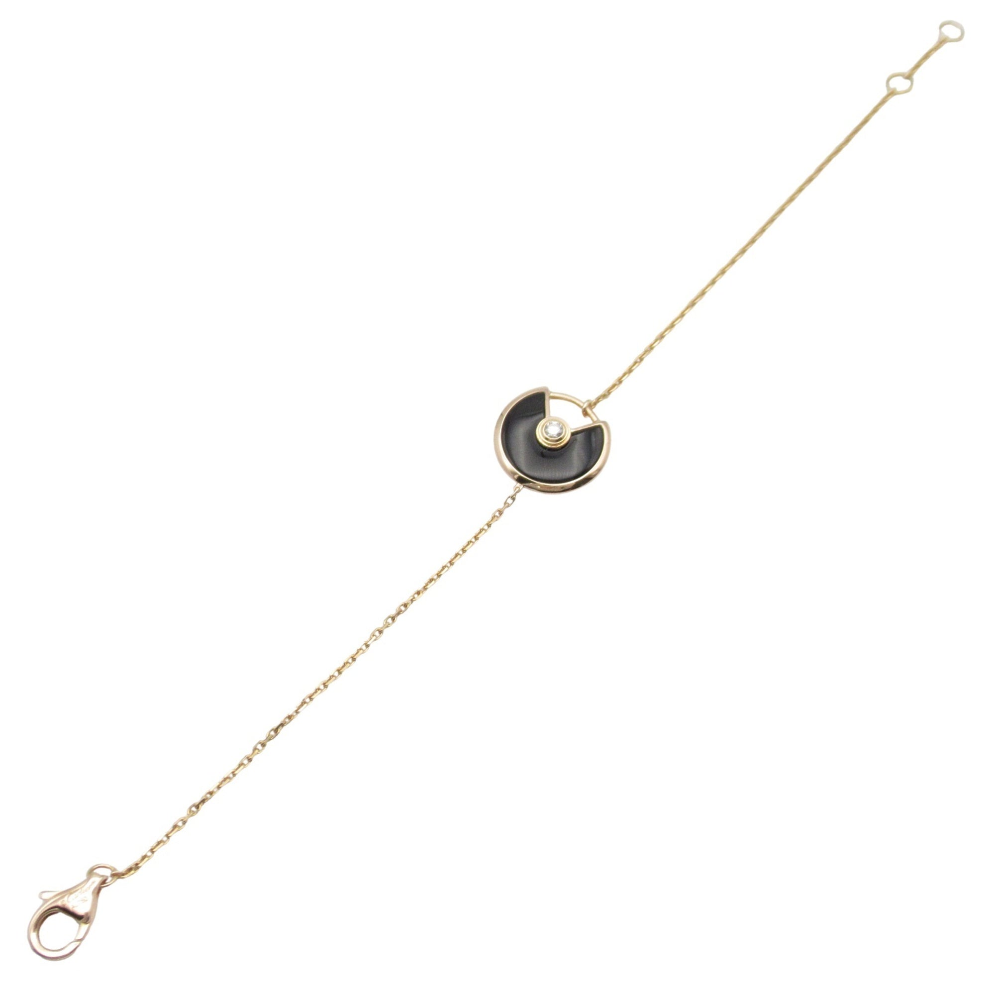 Charm Bracelet 18K Rose Gold with Onyx and Diamond