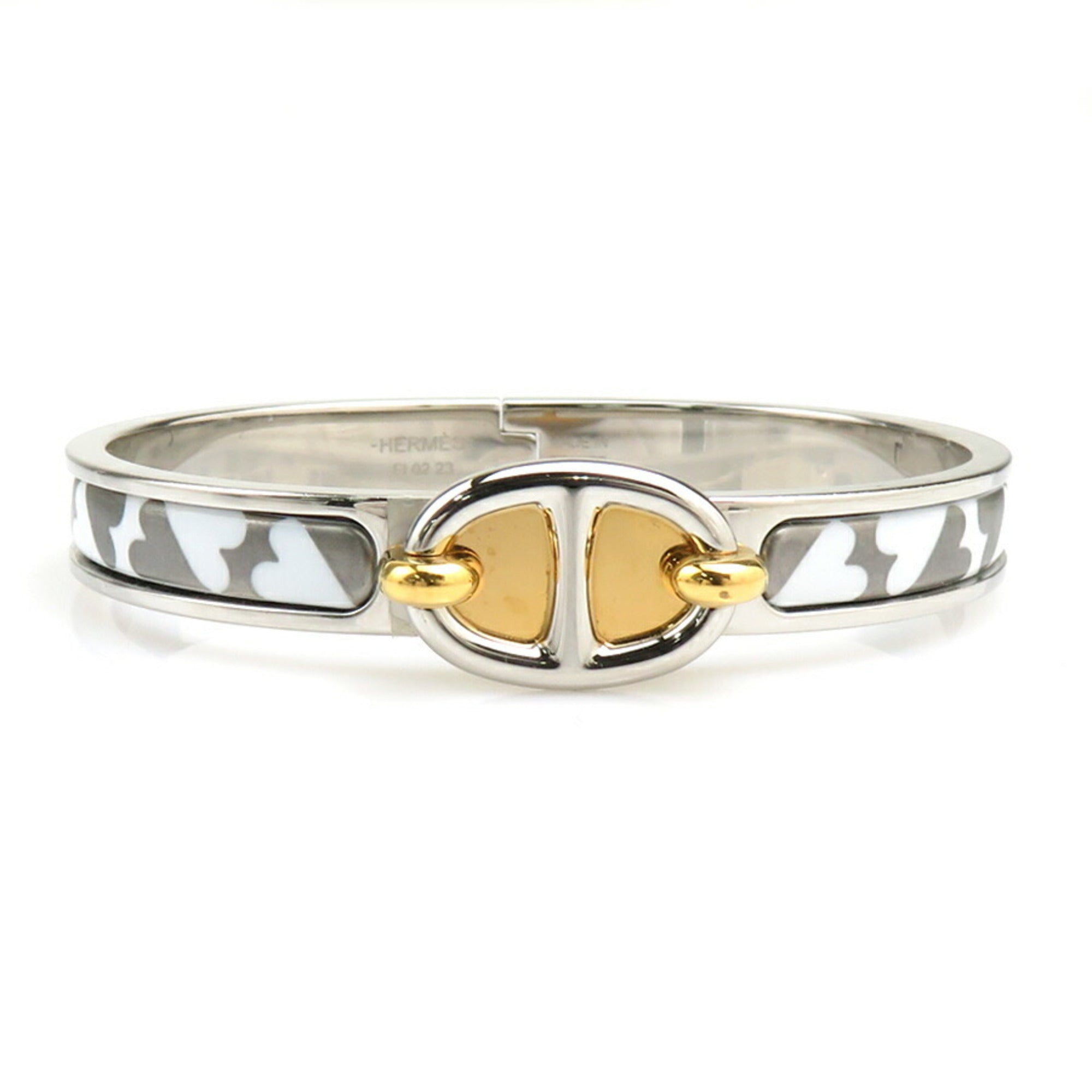 Clic Bangle Enamel and Metal Bracelet