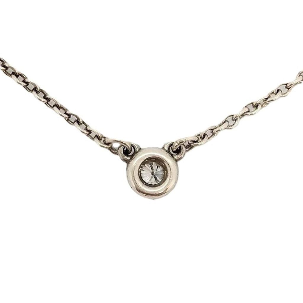 Elsa Peretti Diamonds By The Yard Pendant Necklace Sterling Silver and Diamond
