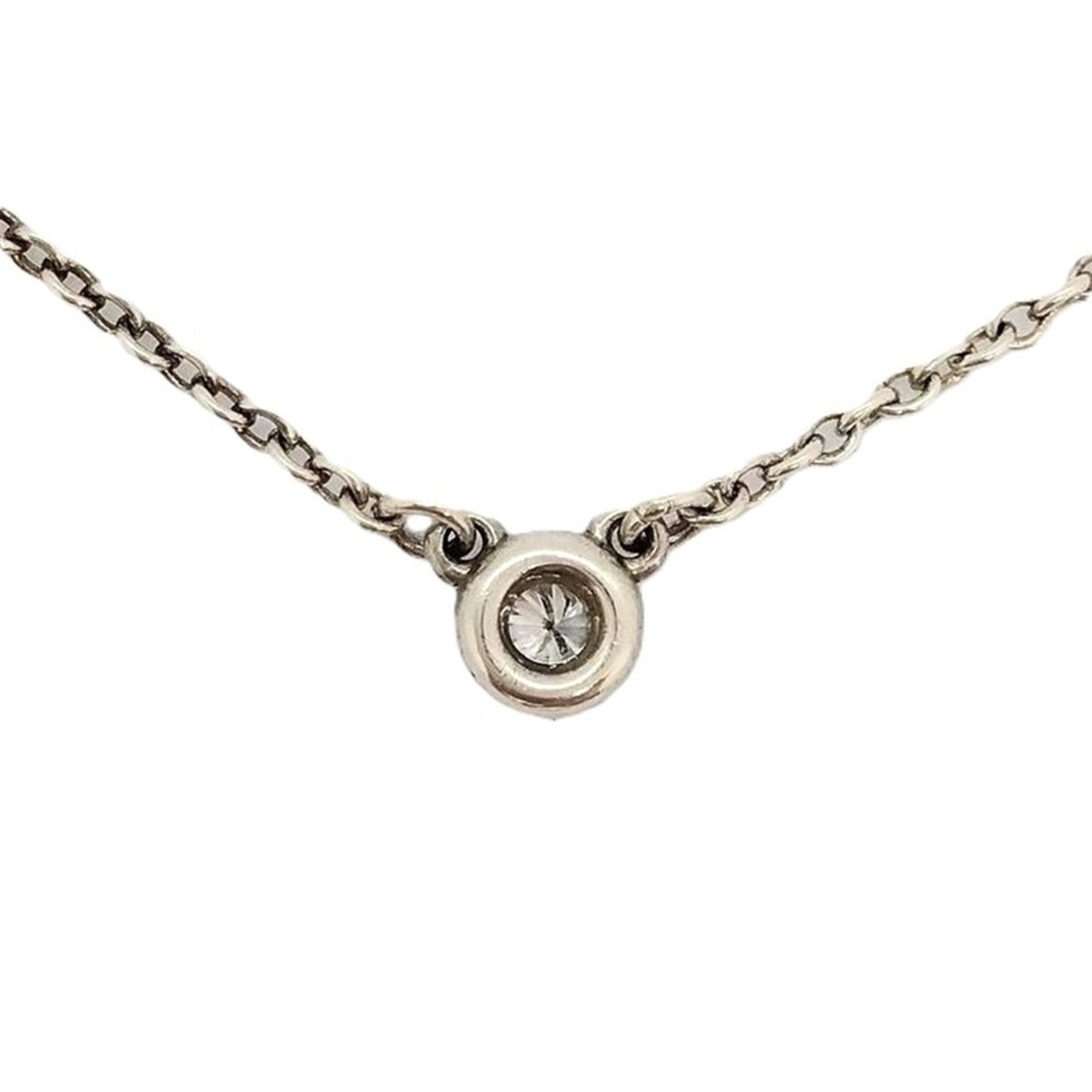 Elsa Peretti Diamonds By The Yard Pendant Necklace Sterling Silver and Diamond