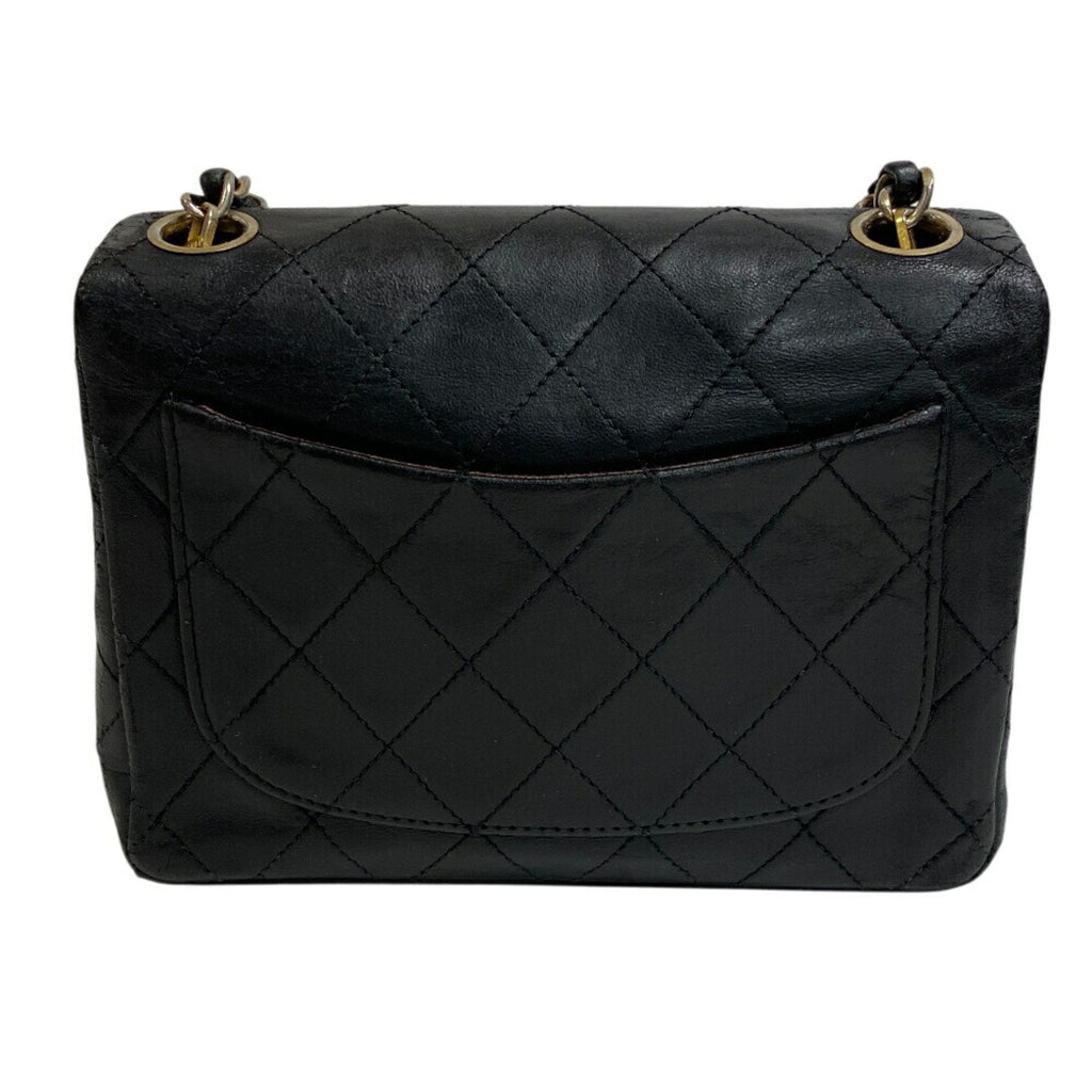 Vintage Square Classic Single Flap Bag Quilted Lambskin Mini