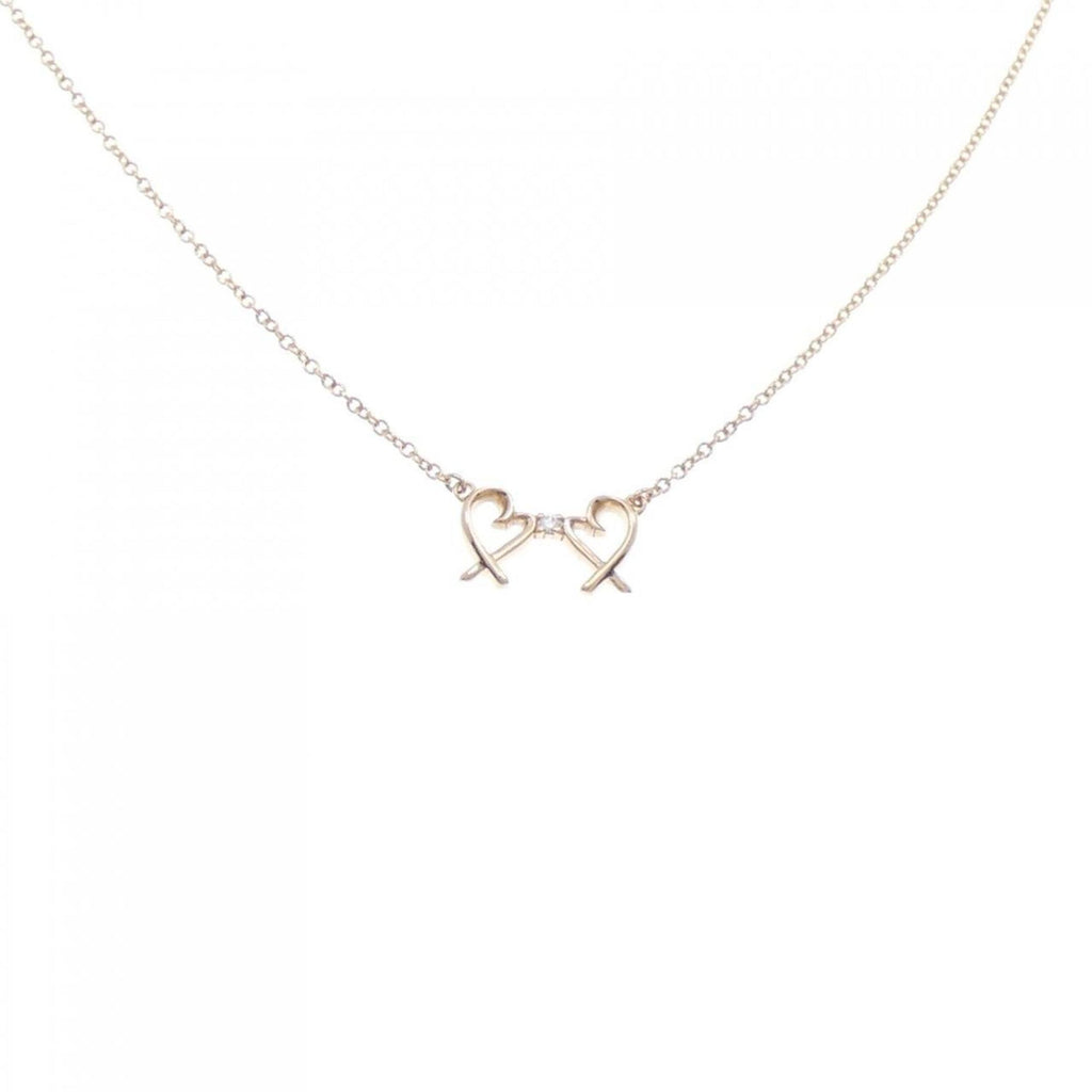 Double Loving Heart Pendant Necklace 18K Rose Gold