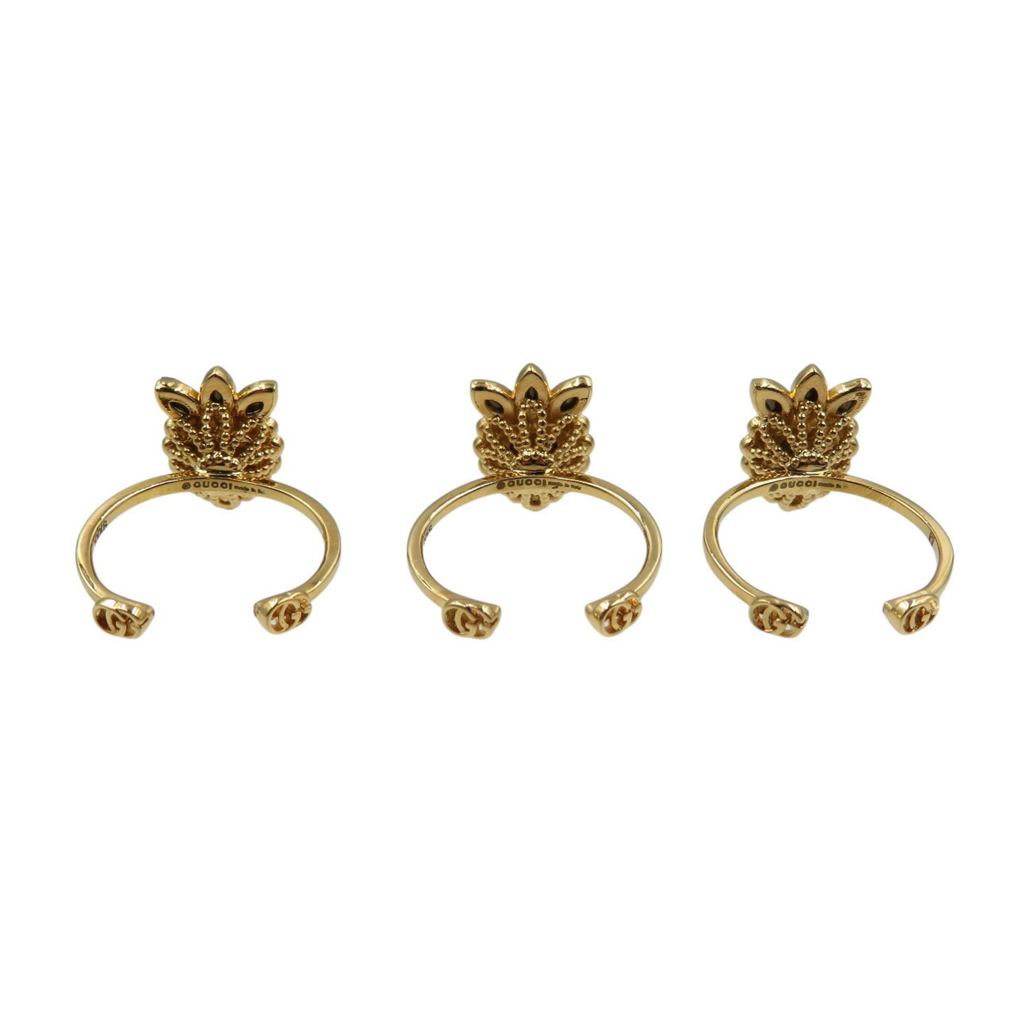 Crystal Heart Band Ring Gold