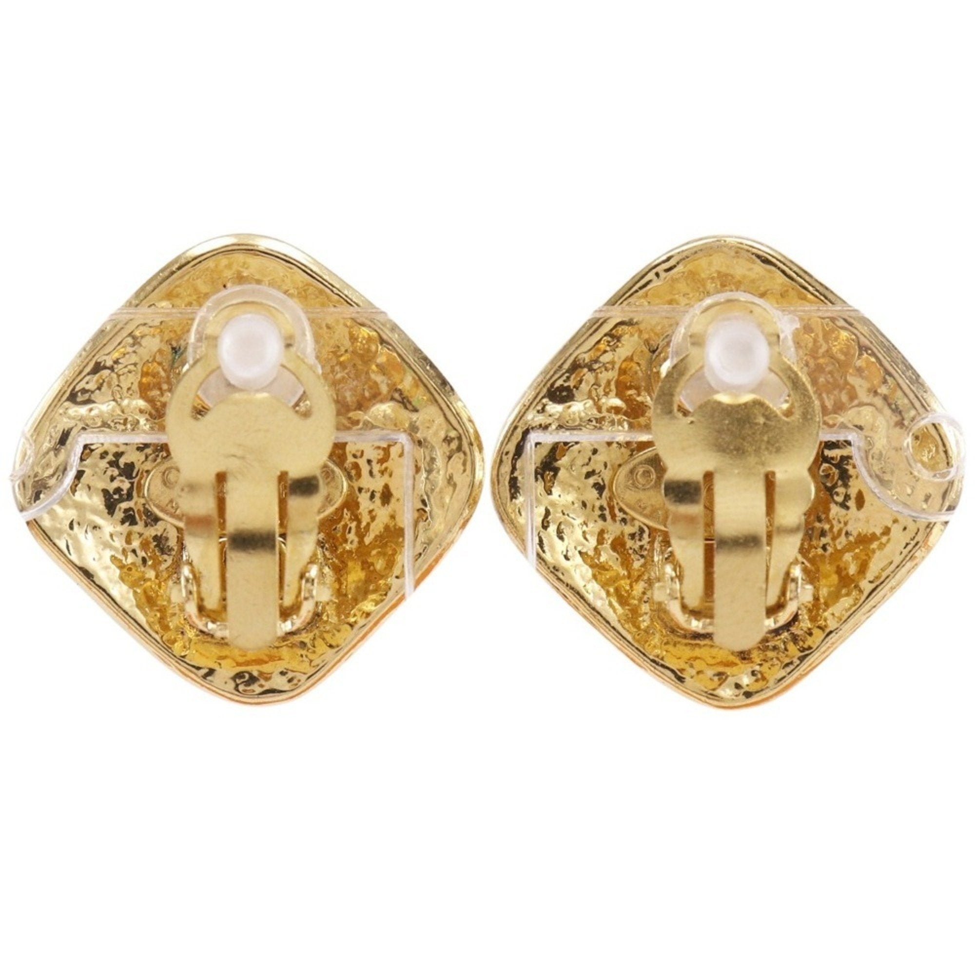 CC Logo Clip-On Earrings Metal Gold-Tone Metal