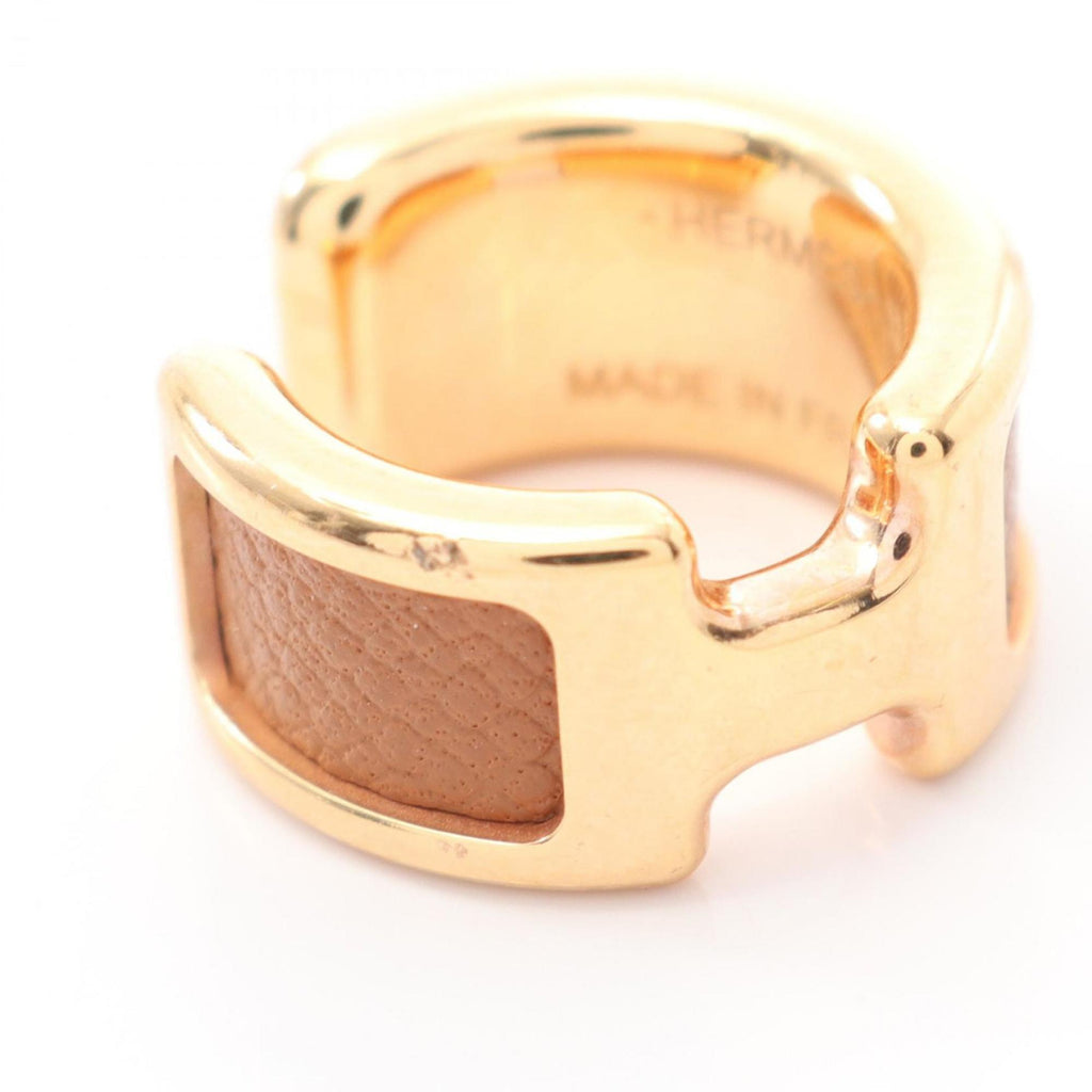 Olympe Earrings Epsom Leather and Gold Mini