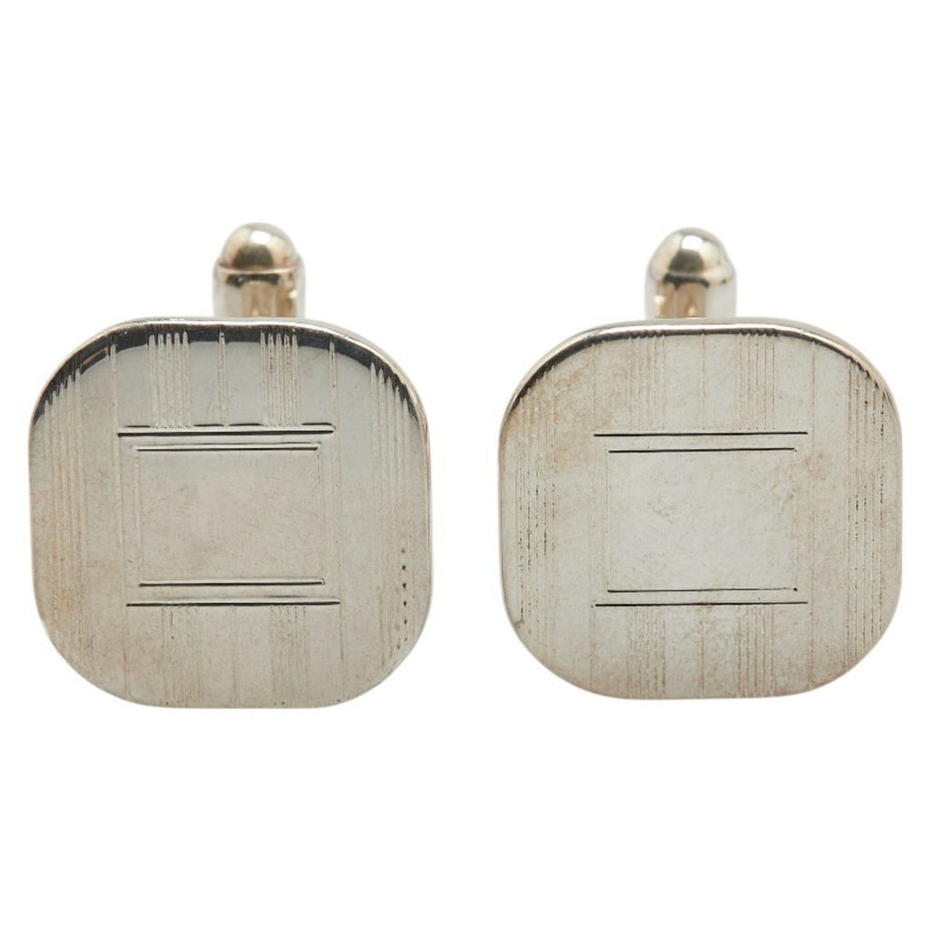 Silver Metal Cufflinks Bracelet
